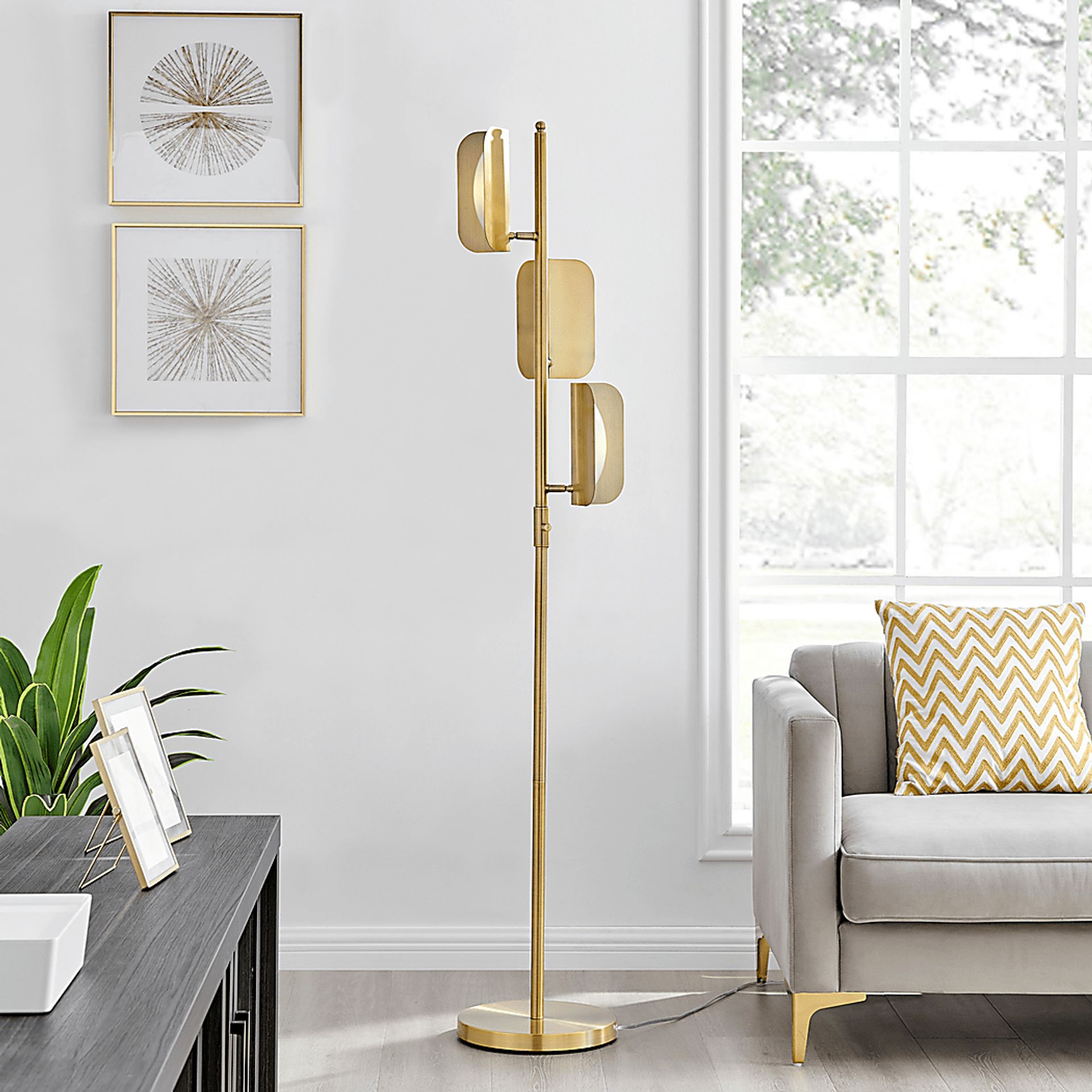 Watrous Alley Brass Floor Lamp - Image 2