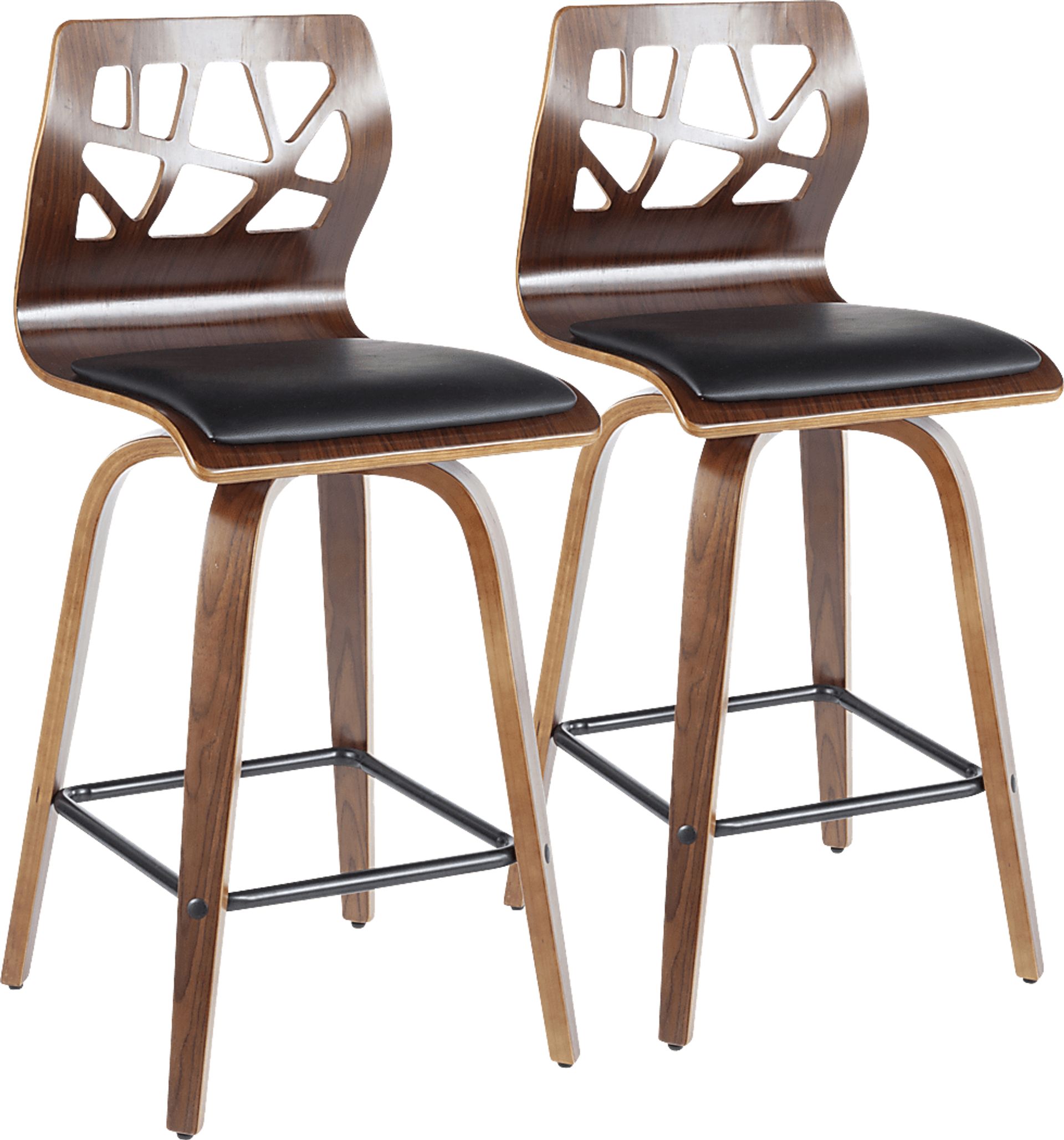 Watsonia Black Counter Height Stool, Set of 2 - Image 1