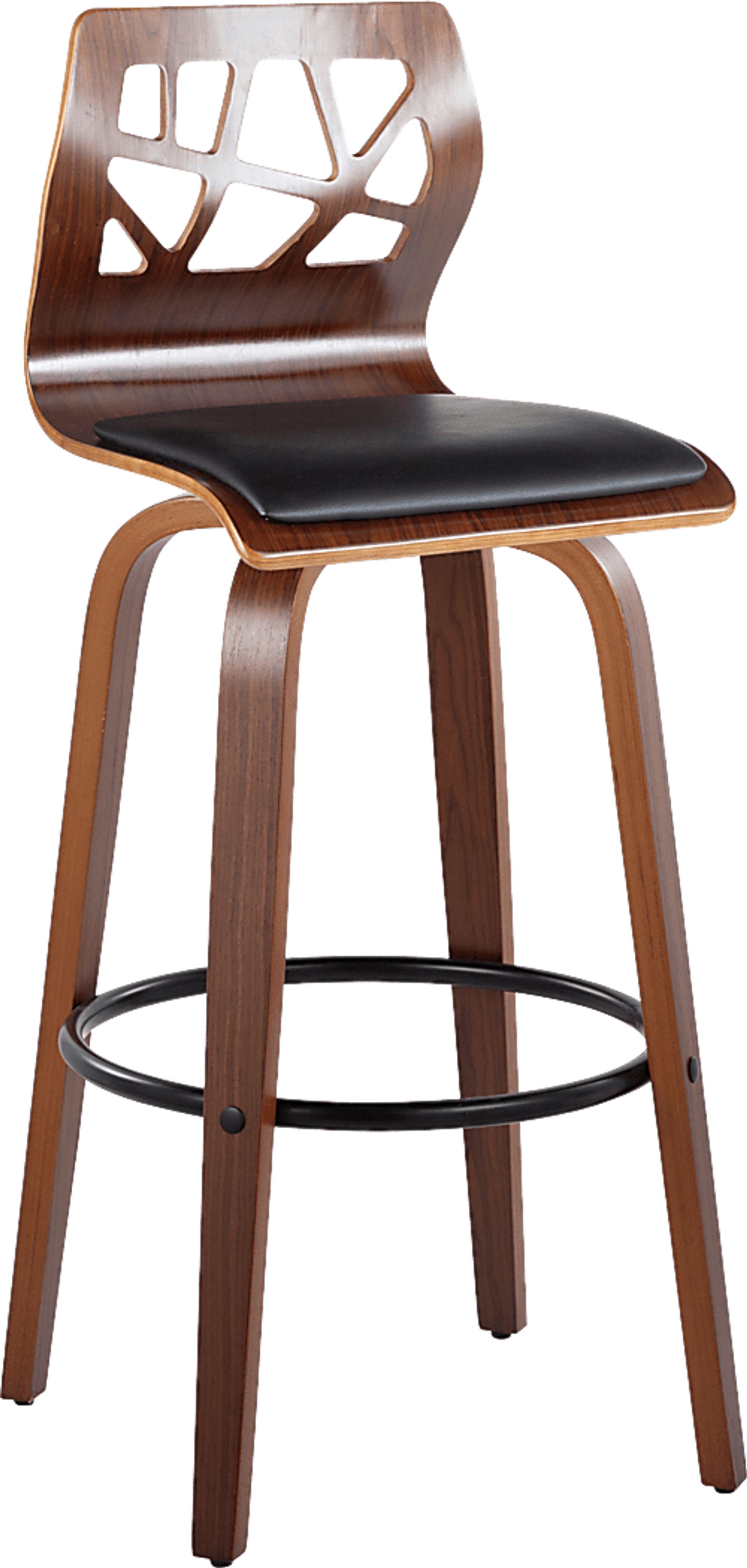 Watsonia Black Swivel Barstool, Set of 2 - Image 4