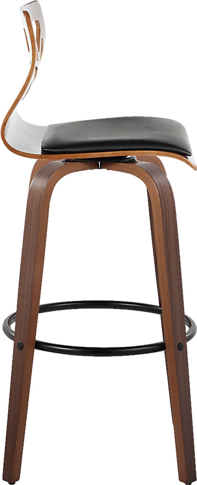 Watsonia Black Swivel Barstool, Set of 2 - Thumbnail - Image 5