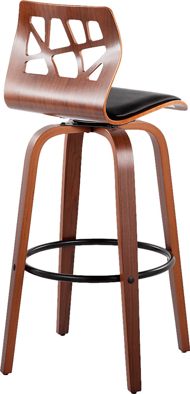 Watsonia Black Swivel Barstool, Set of 2 - Thumbnail - Image 6
