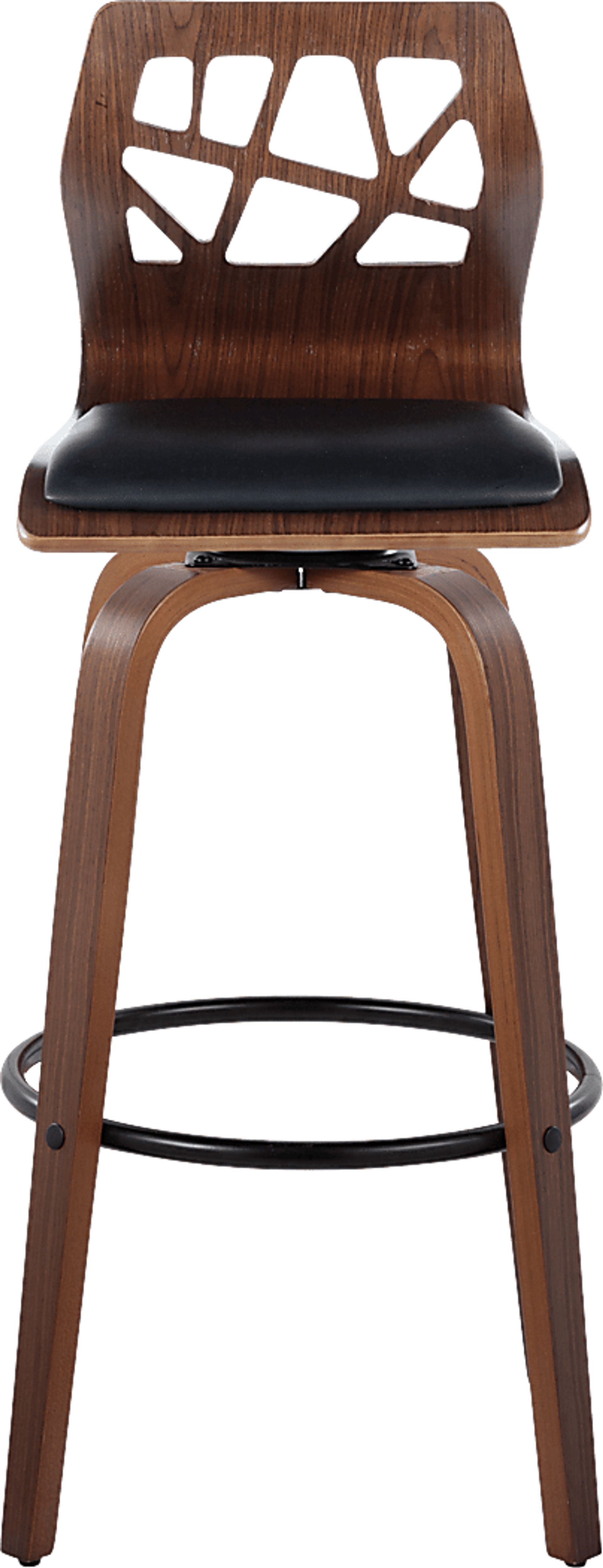 Watsonia Black Swivel Barstool, Set of 2 - Image 8