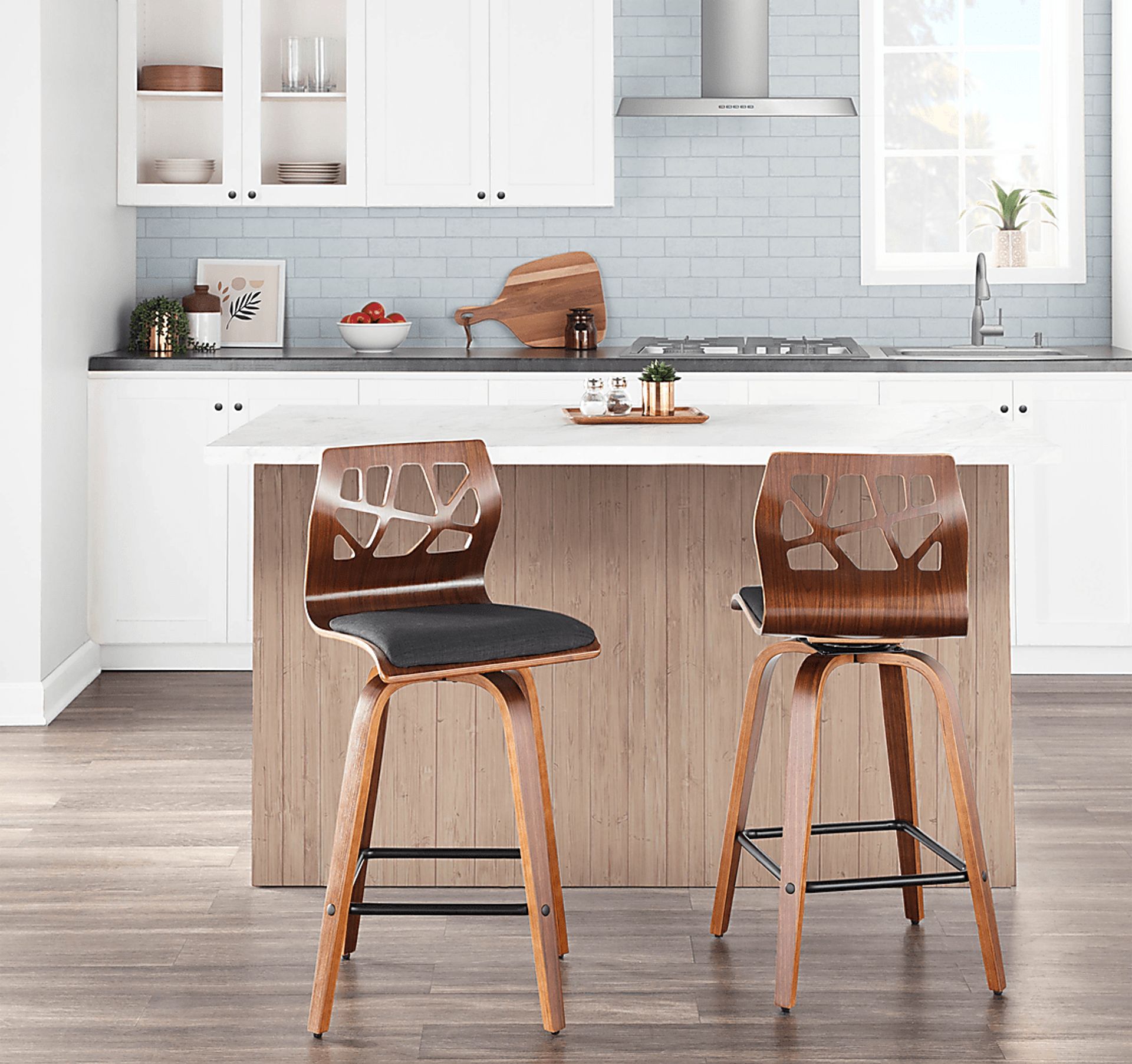 Watsonia Charcoal Counter Height Stool, Set of 2 - Image 5