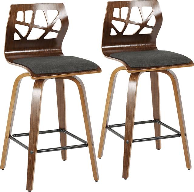 Watsonia Charcoal Counter Height Stool, Set of 2 - Thumbnail - Image 1