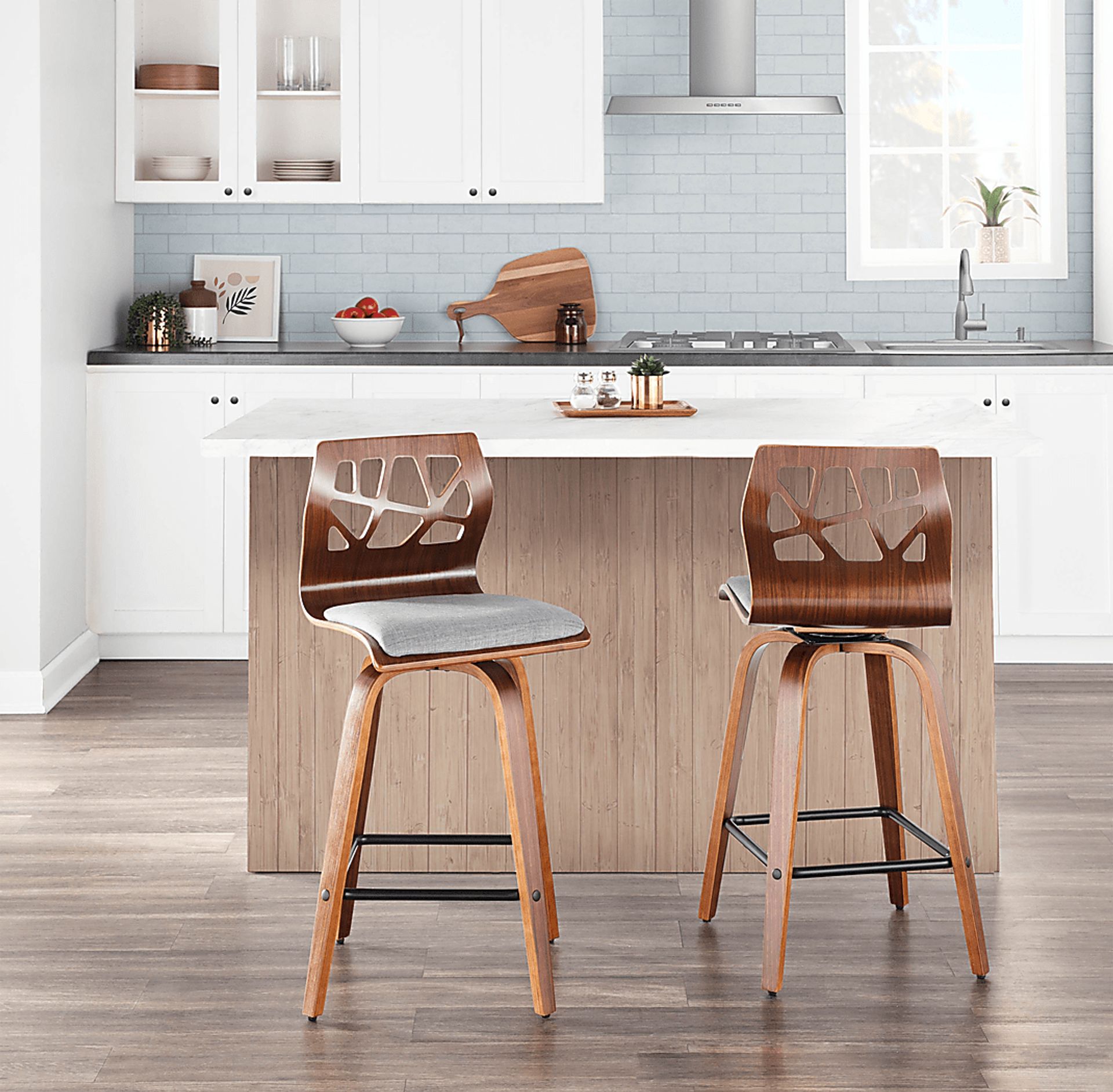Watsonia Gray Counter Height Stool, Set of 2 - Image 4
