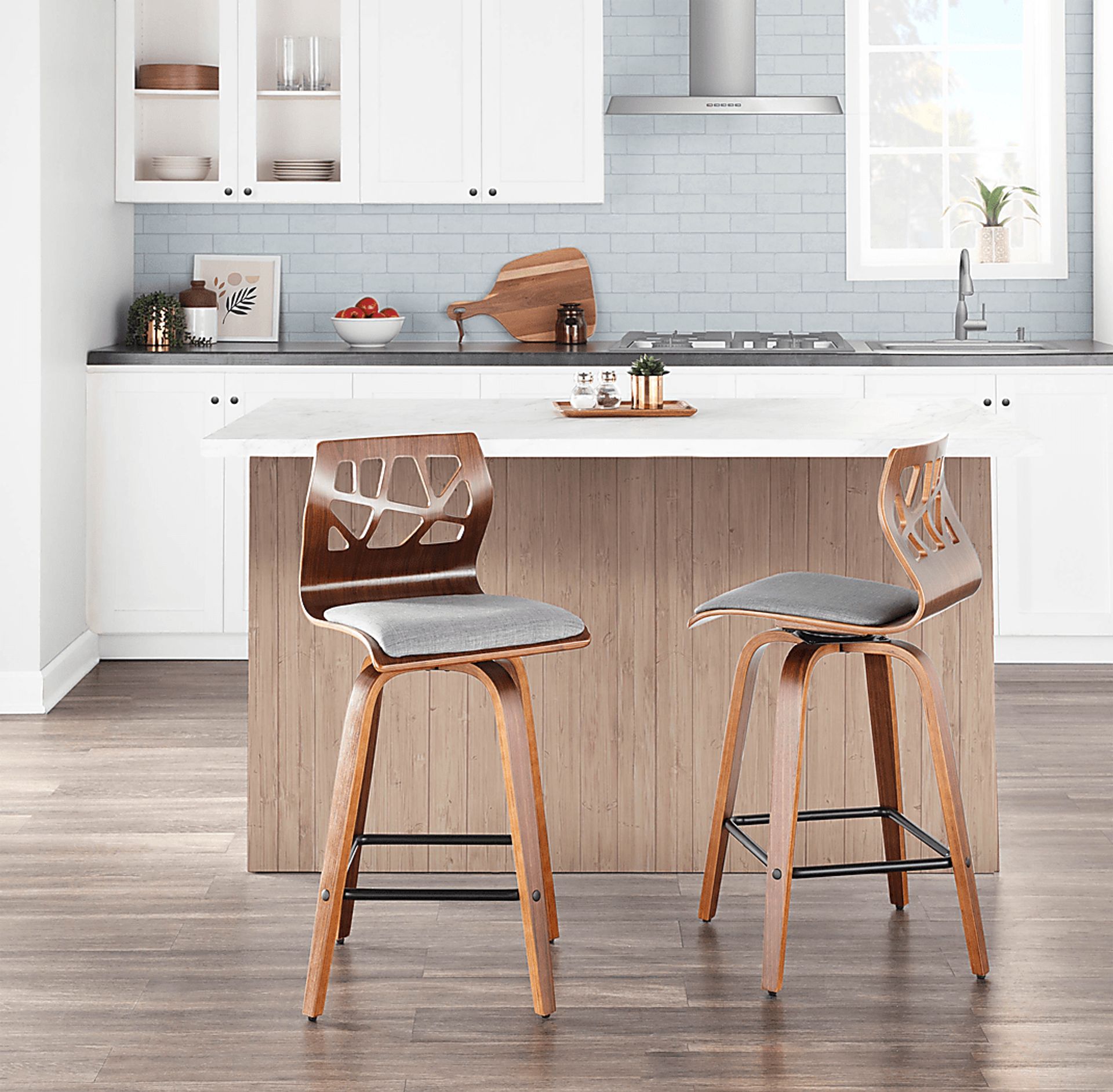 Watsonia Gray Counter Height Stool, Set of 2 - Image 5