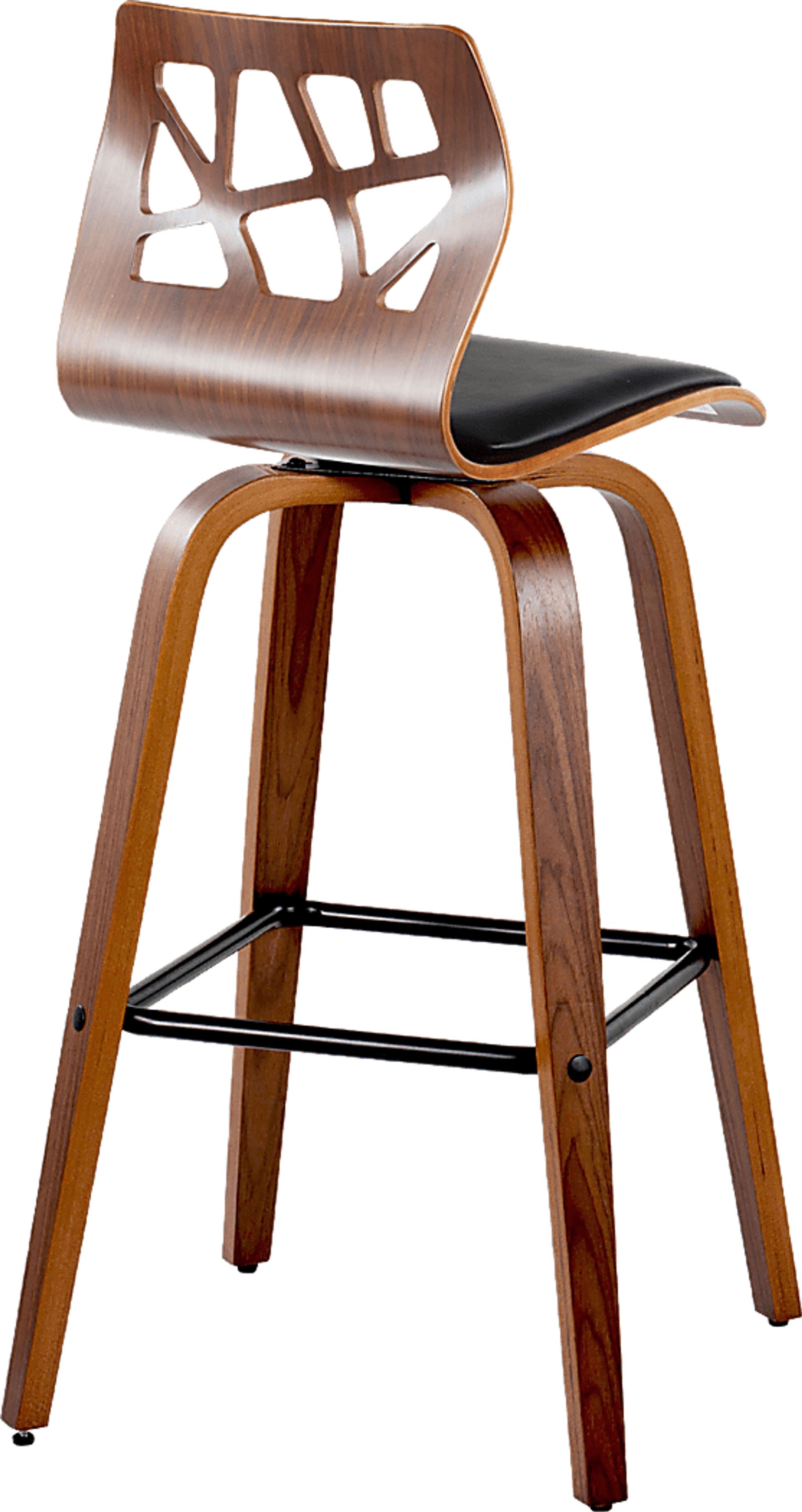 Watsonia II Black Swivel Barstool, Set of 2 - Image 8