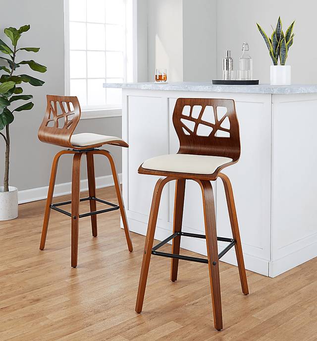 Watsonia II Cream Swivel Barstool, Set of 2 - Thumbnail - Image 5