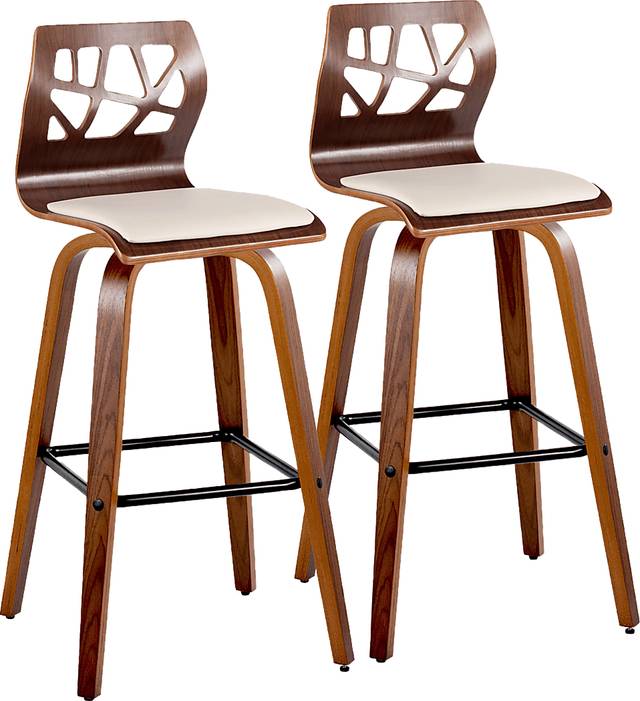 Watsonia II Cream Swivel Barstool, Set of 2 - Thumbnail - Image 1
