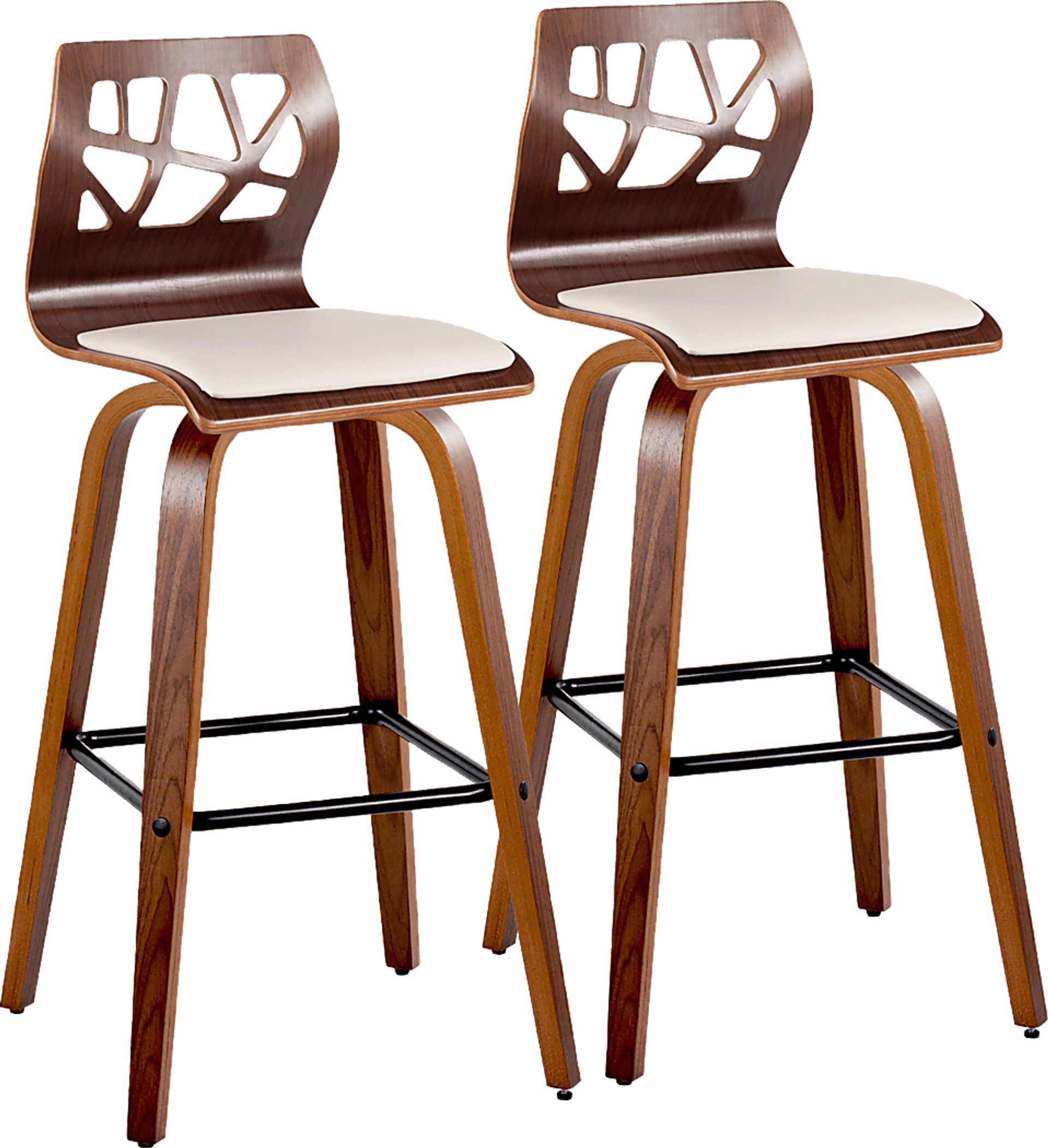 Watsonia II Cream Swivel Barstool, Set of 2 - Image 1