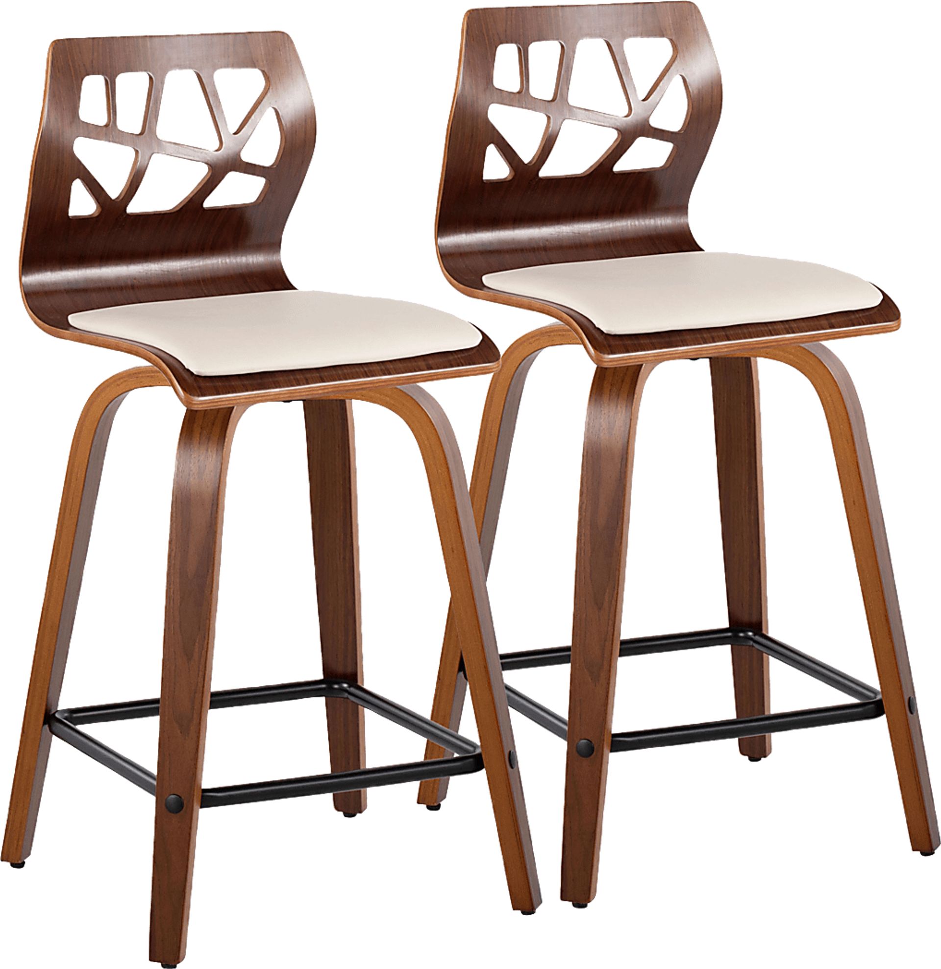 Watsonia II Cream Swivel Counter Height Stool, Set of 2 - Image 1