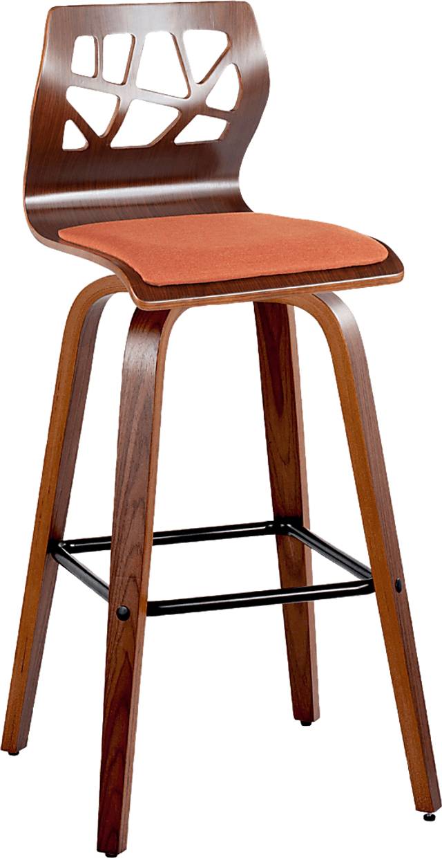 Watsonia II Orange Swivel Barstool, Set of 2 - Thumbnail - Image 6