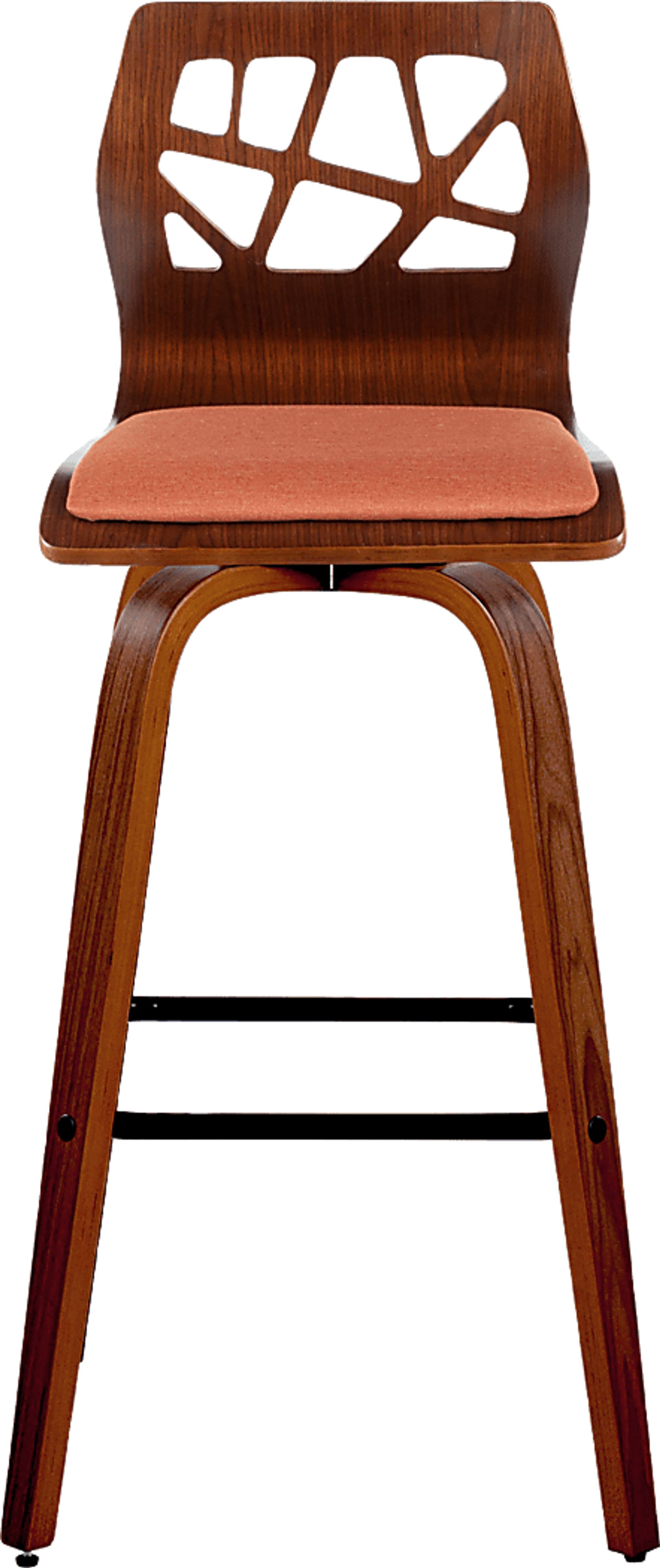 Watsonia II Orange Swivel Barstool, Set of 2 - Image 9