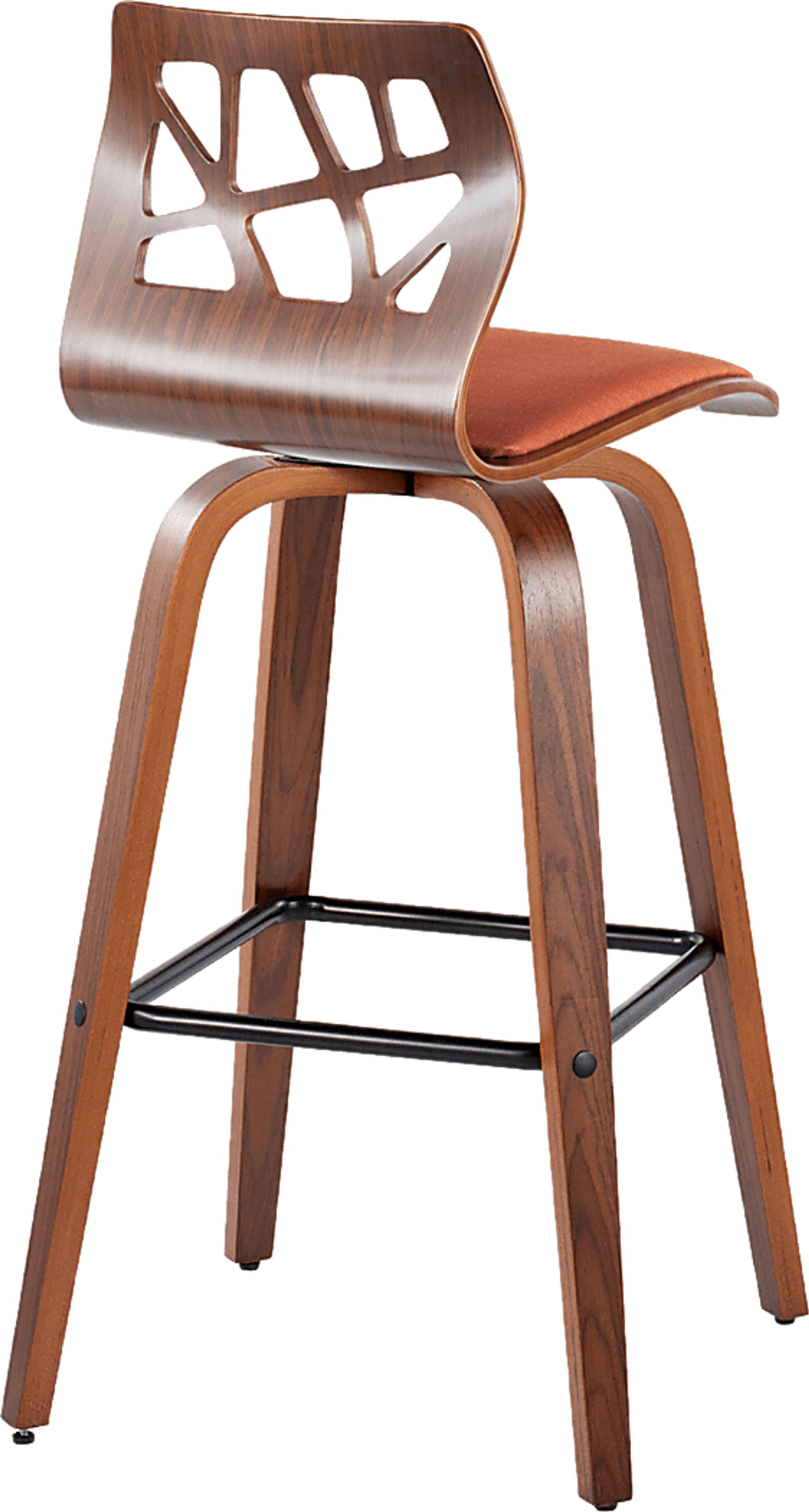 Watsonia II Orange Swivel Barstool, Set of 2 - Image 10