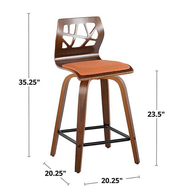 Watsonia II Orange Swivel Counter Height Stool, Set of 2 - Thumbnail - Image 11