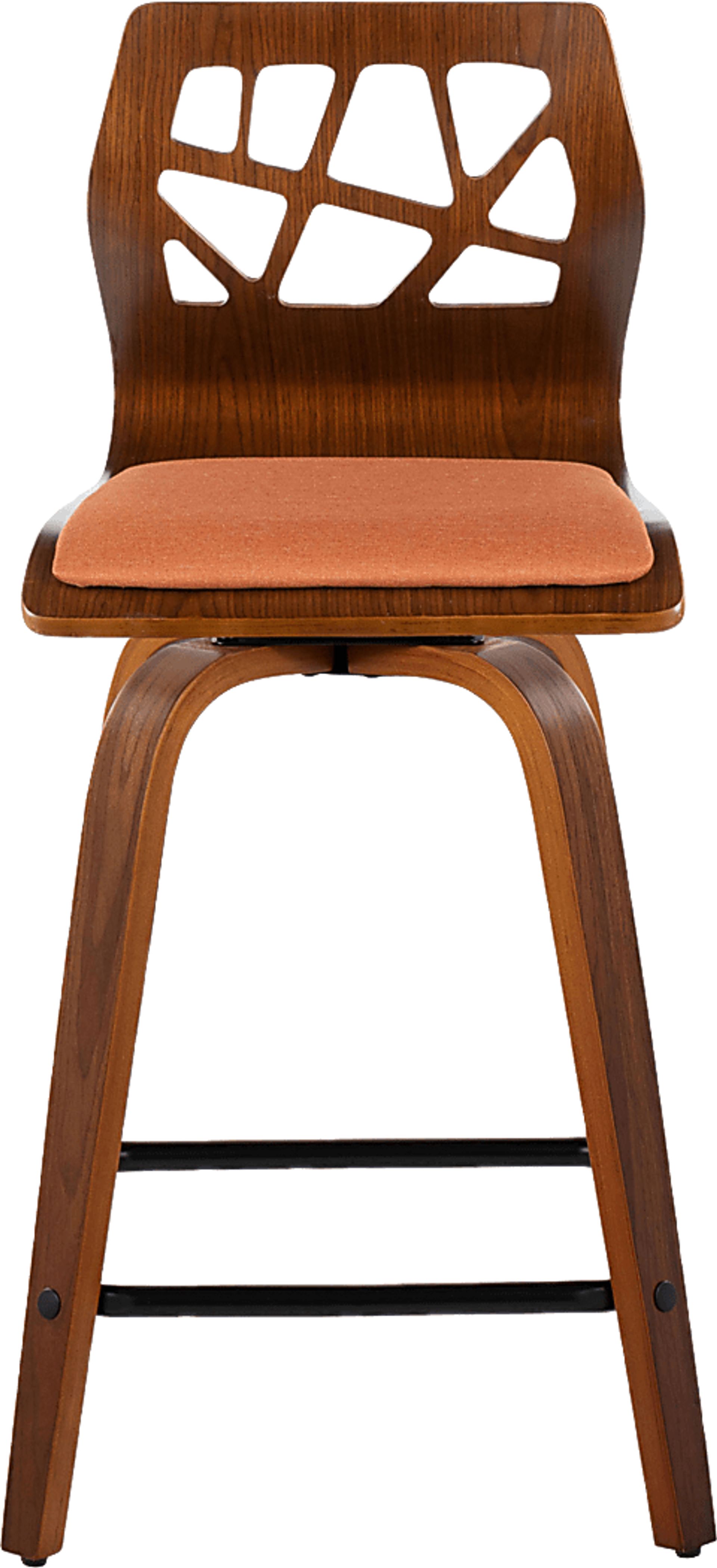 Watsonia II Orange Swivel Counter Height Stool, Set of 2 - Image 10