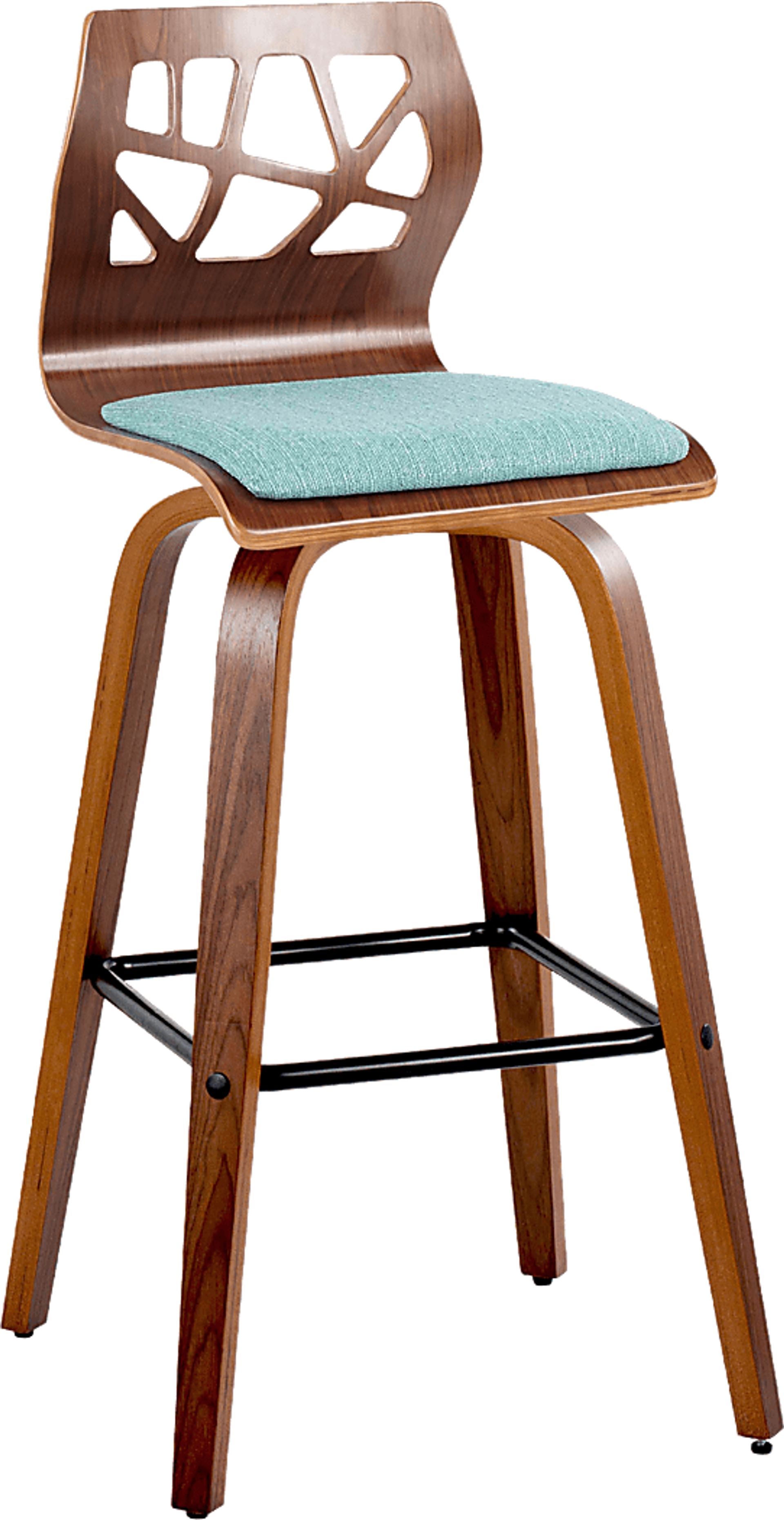 Watsonia II Teal Swivel Barstool, Set of 2 - Image 6