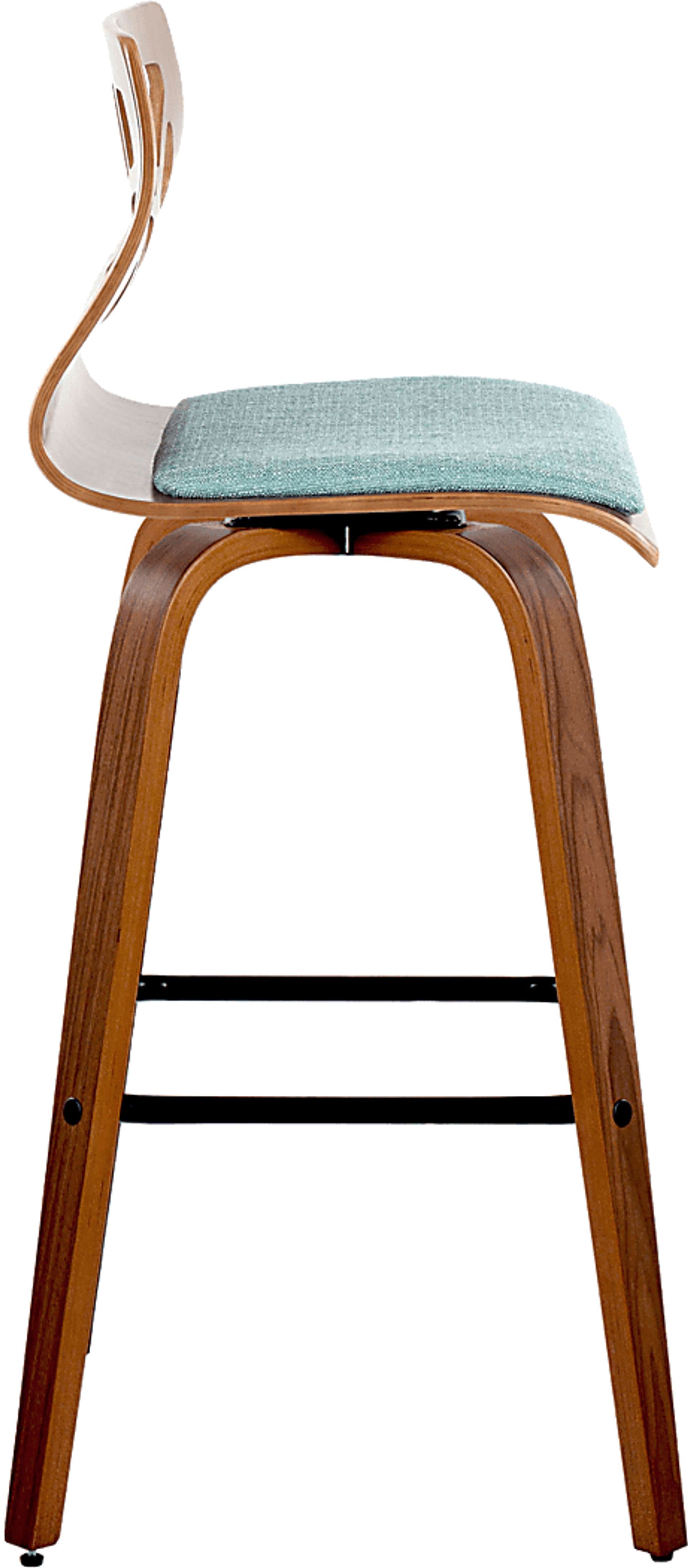 Watsonia II Teal Swivel Barstool, Set of 2 - Image 7