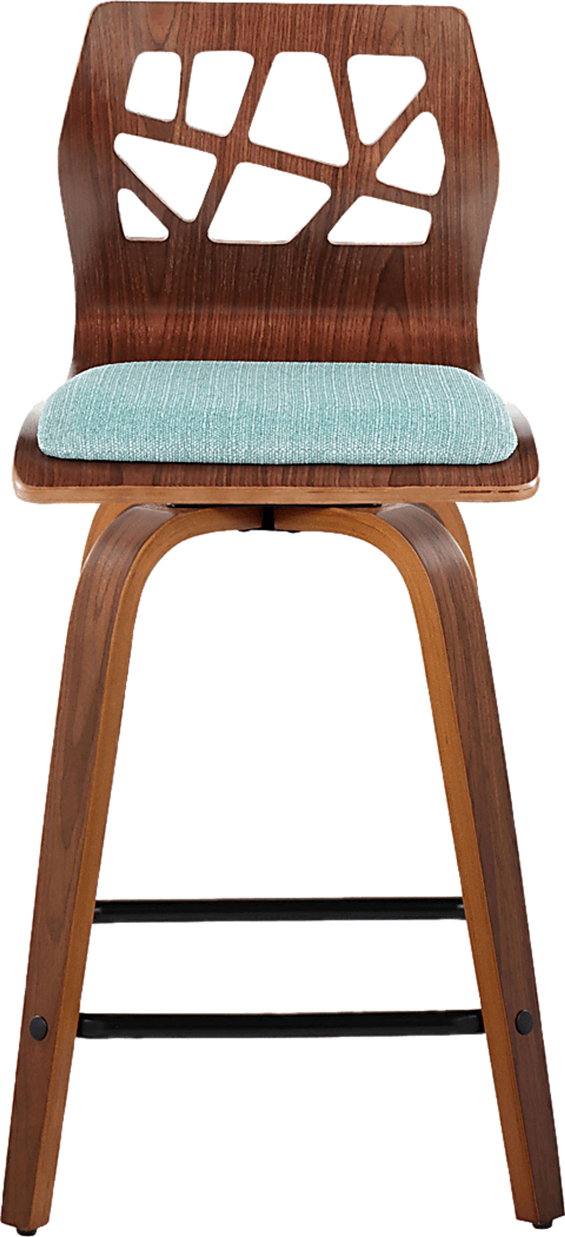 Watsonia II Teal Swivel Counter Height Stool, Set of 2 - Image 10