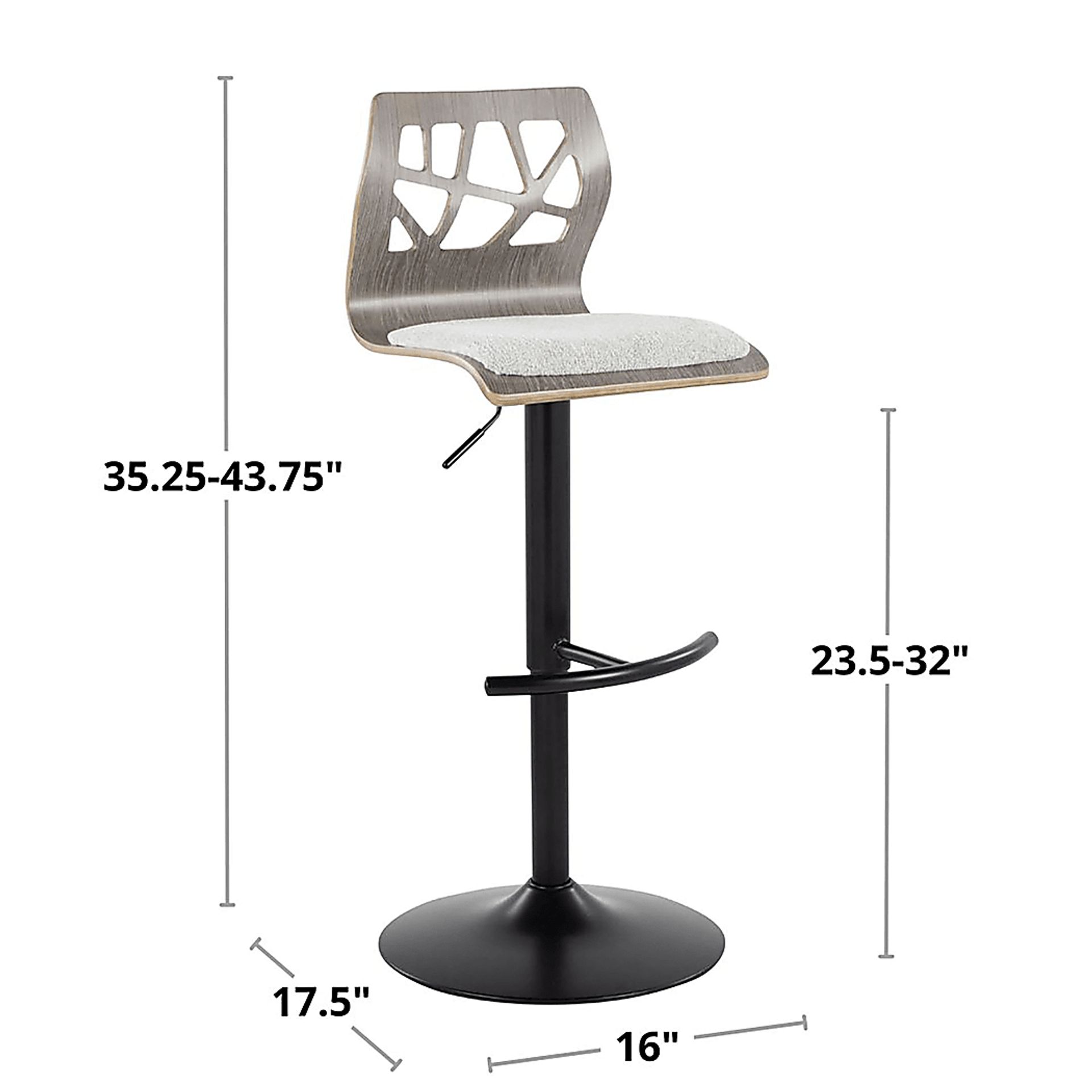 Watsonia III Gray Adjustable Barstool, Set of 2 - Image 12