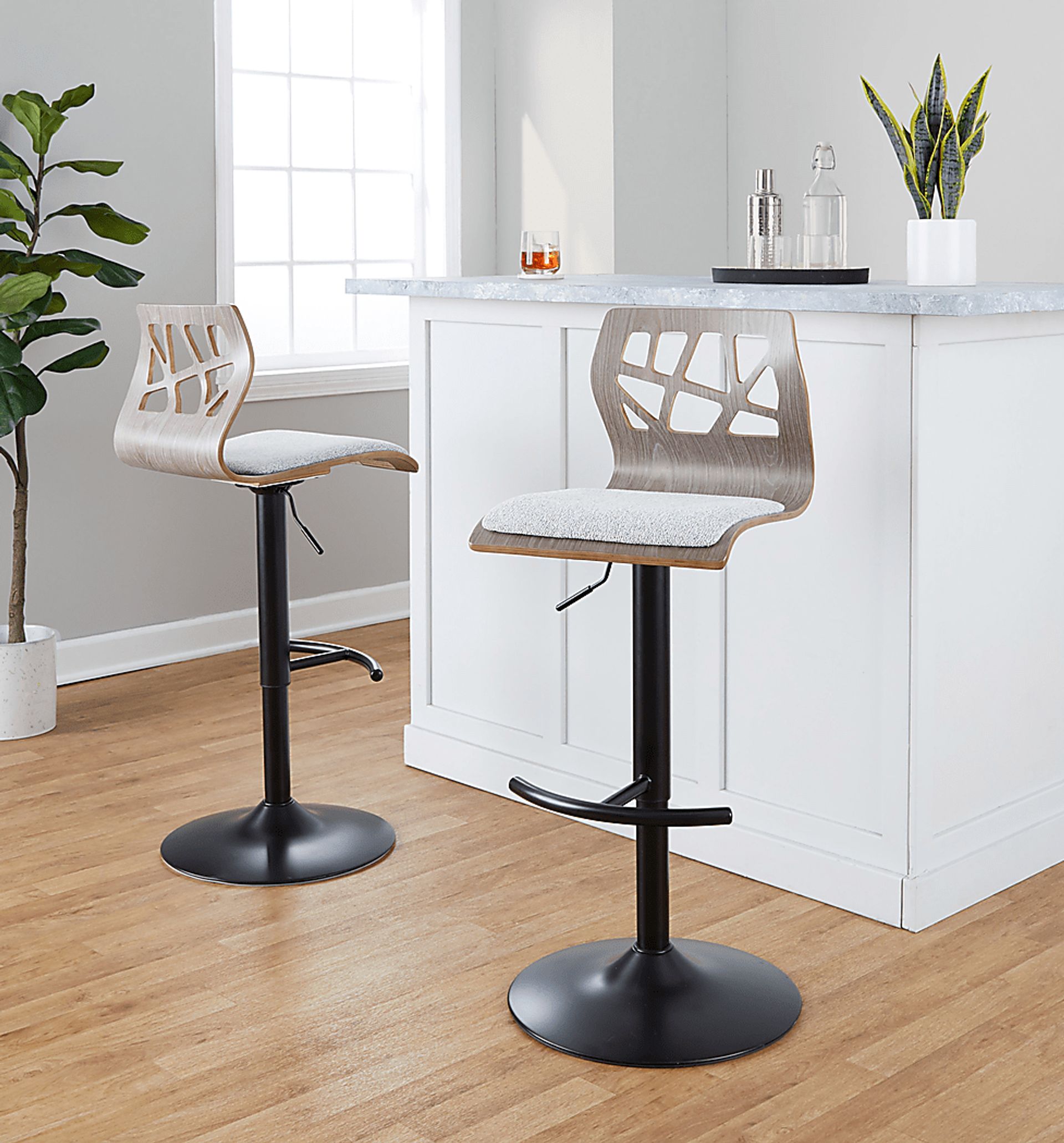Watsonia III Gray Adjustable Barstool, Set of 2 - Image 5