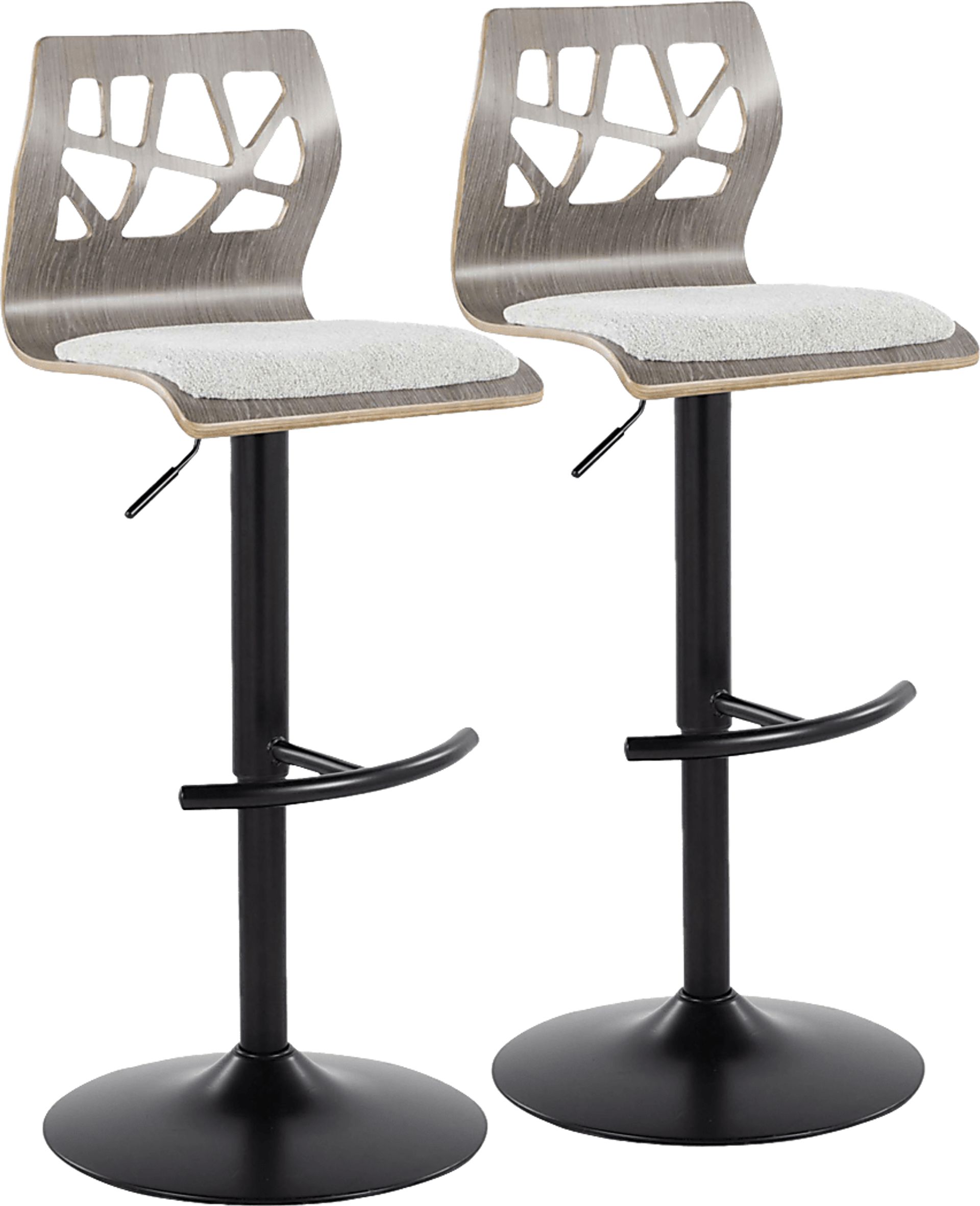 Watsonia III Gray Adjustable Barstool, Set of 2 - Image 1