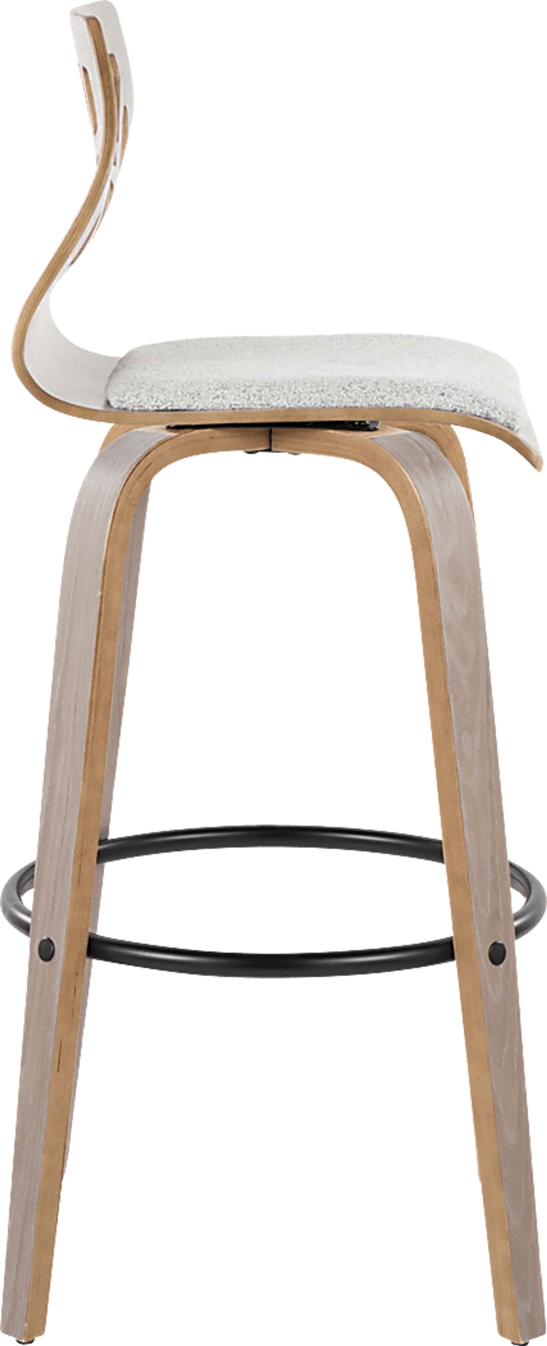 Watsonia III Light Gray Swivel Barstool, Set of 2 - Image 3