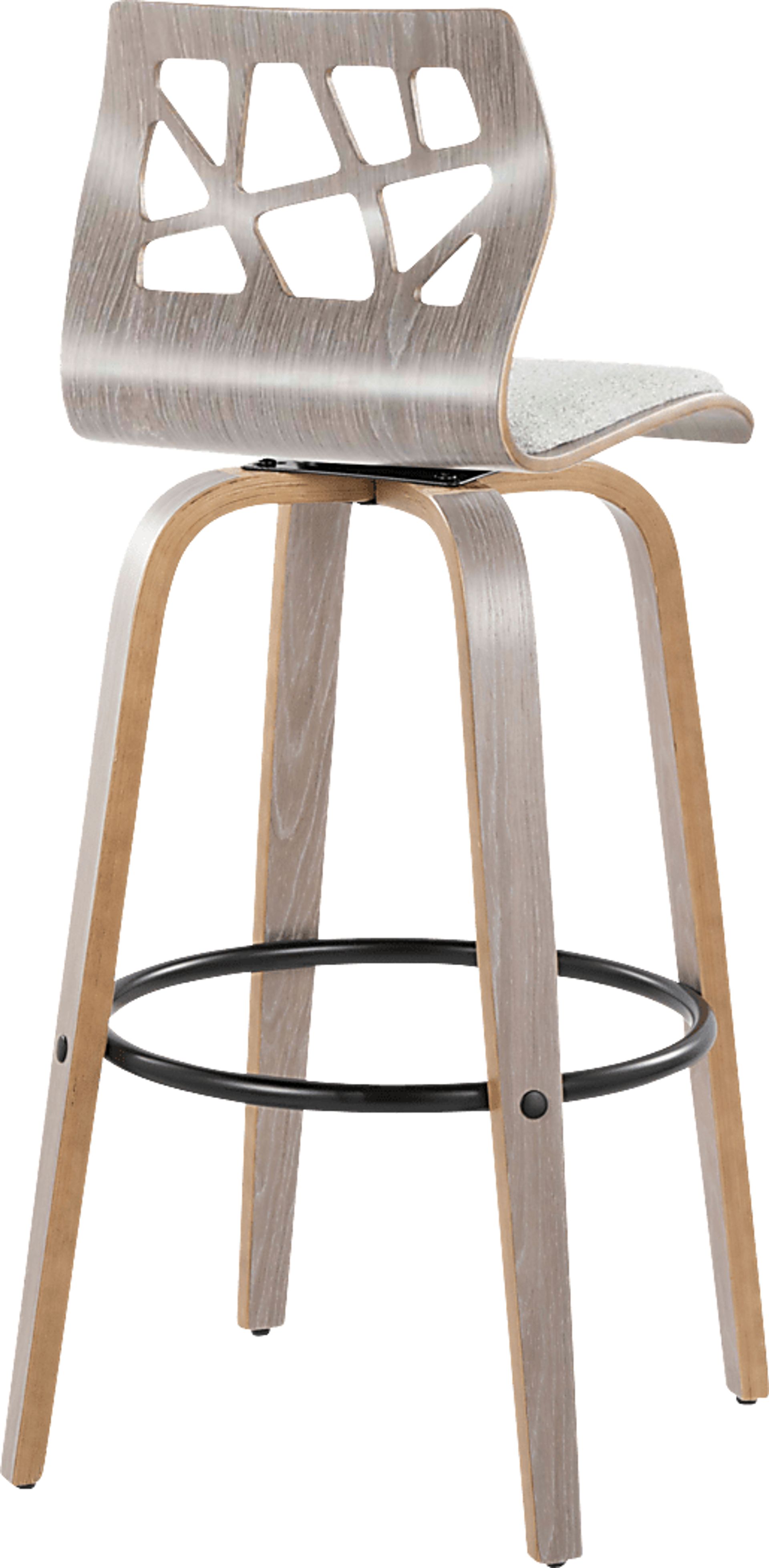 Watsonia III Light Gray Swivel Barstool, Set of 2 - Image 4
