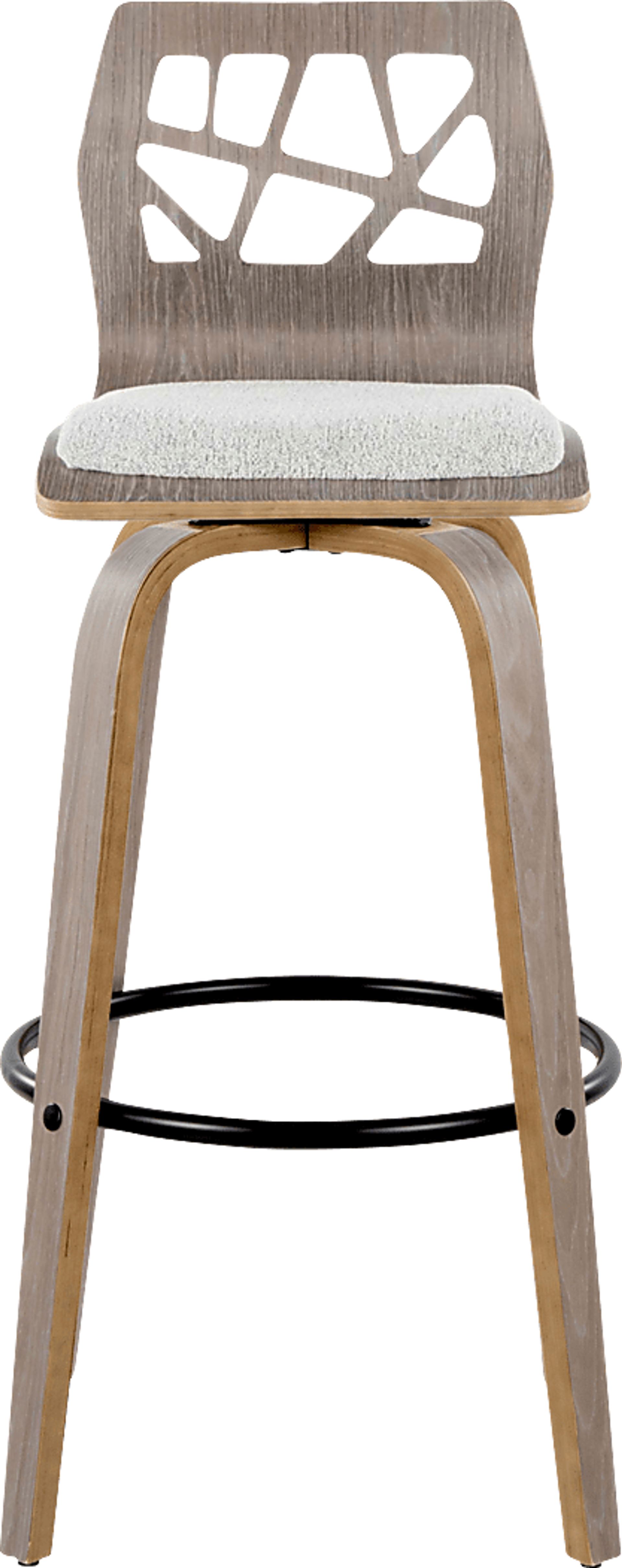 Watsonia III Light Gray Swivel Barstool, Set of 2 - Image 6