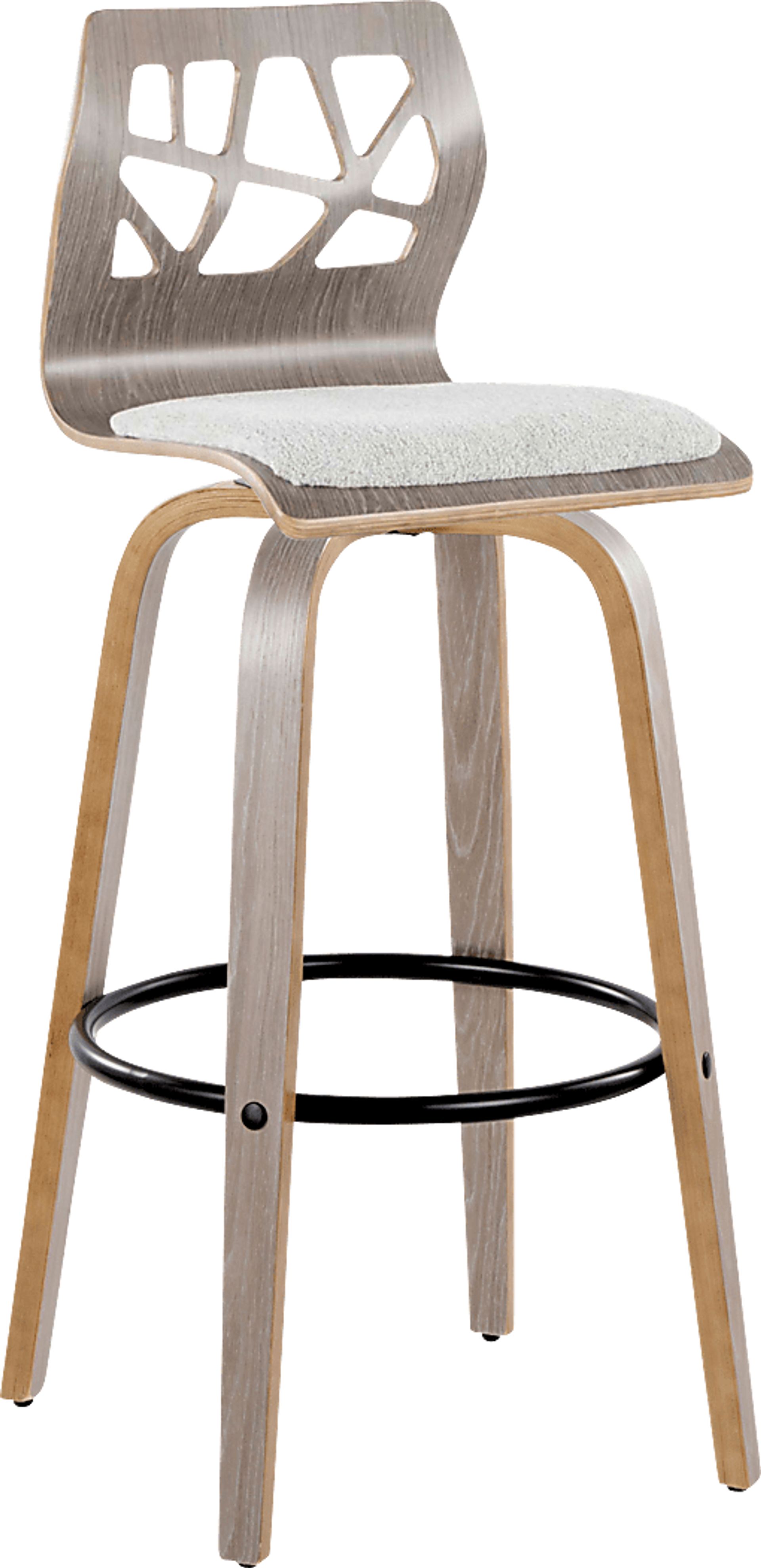 Watsonia III Light Gray Swivel Barstool, Set of 2 - Image 10
