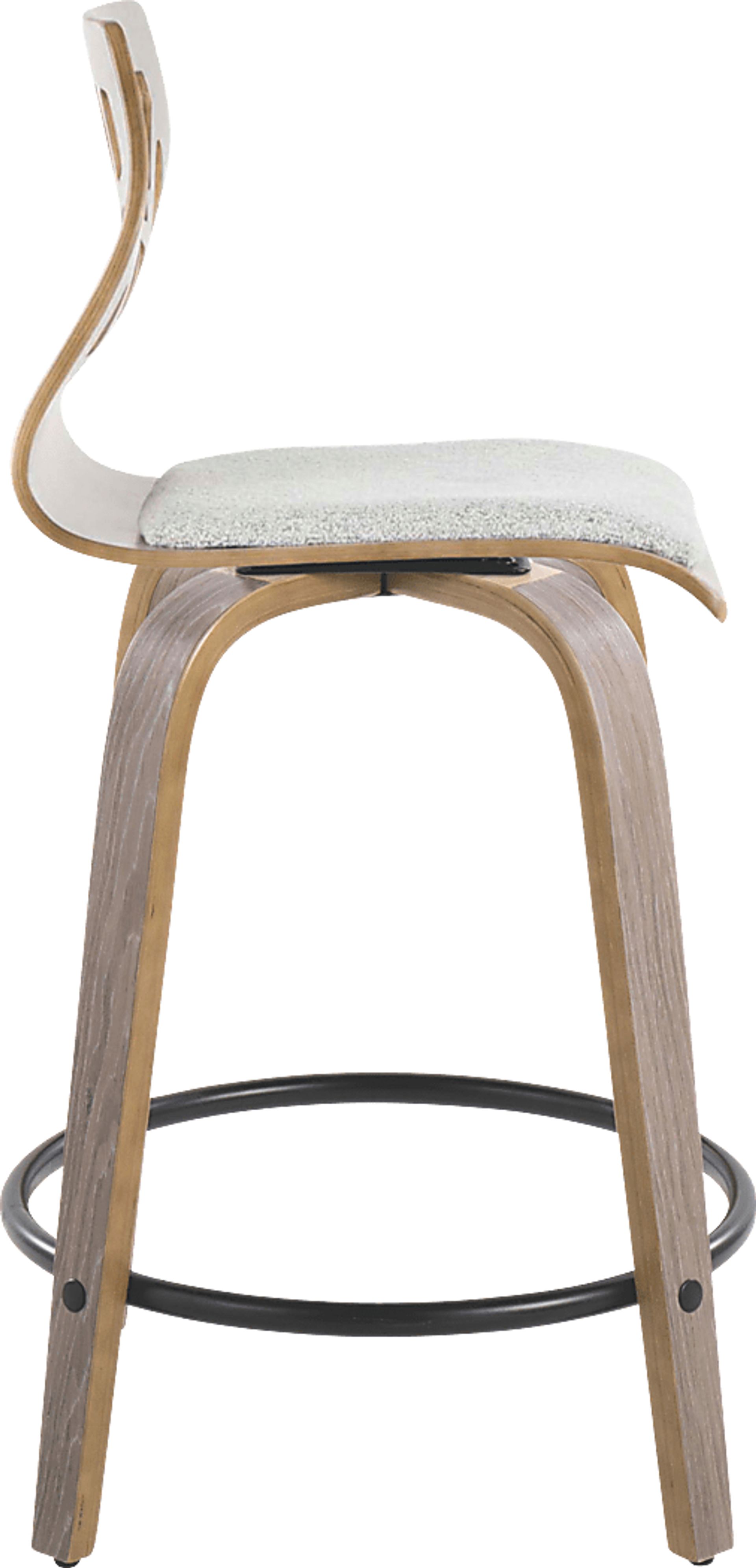 Watsonia III Light Gray Swivel Counter Height Stool, Set of 2 - Image 3