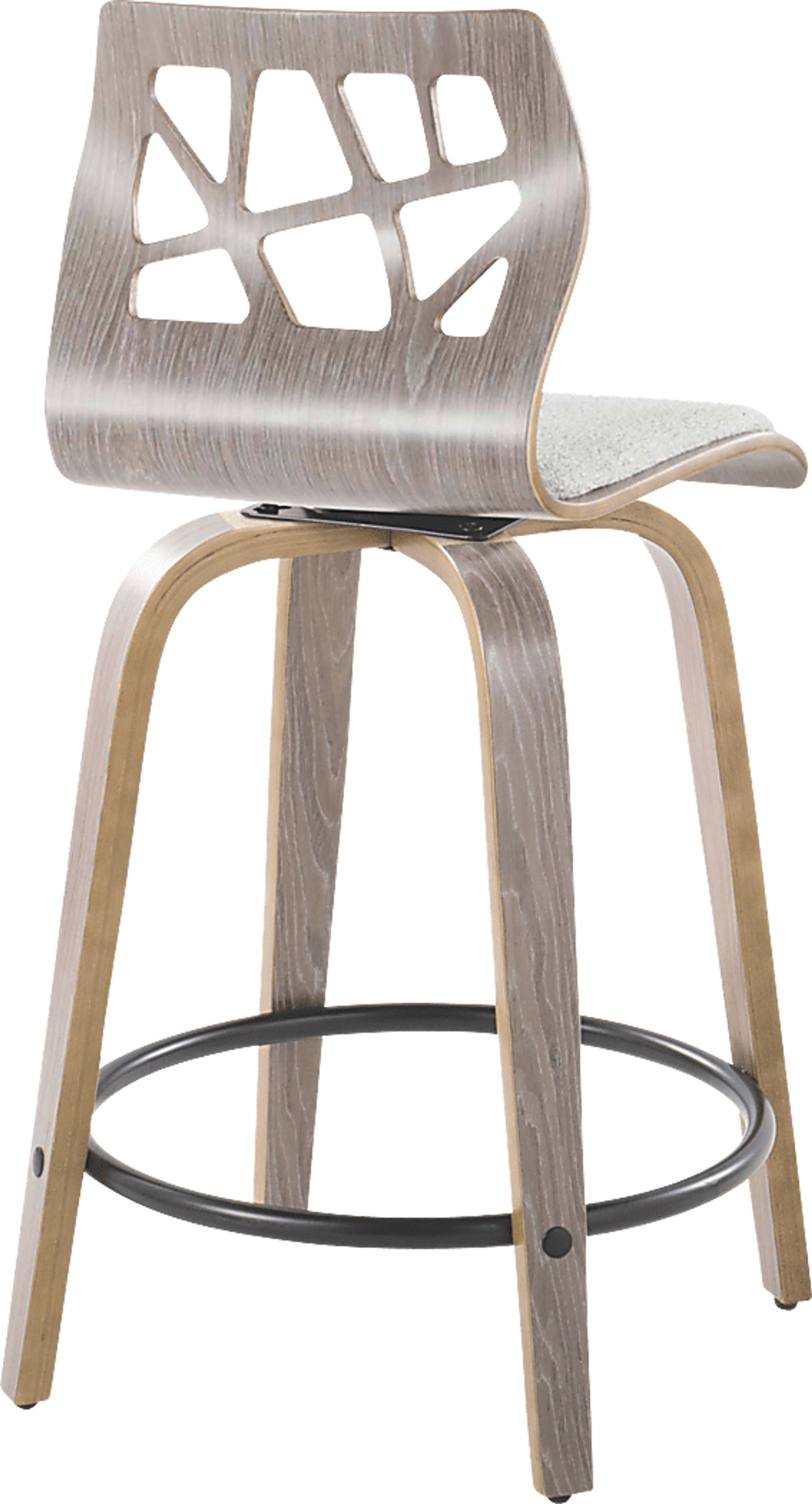 Watsonia III Light Gray Swivel Counter Height Stool, Set of 2 - Image 4