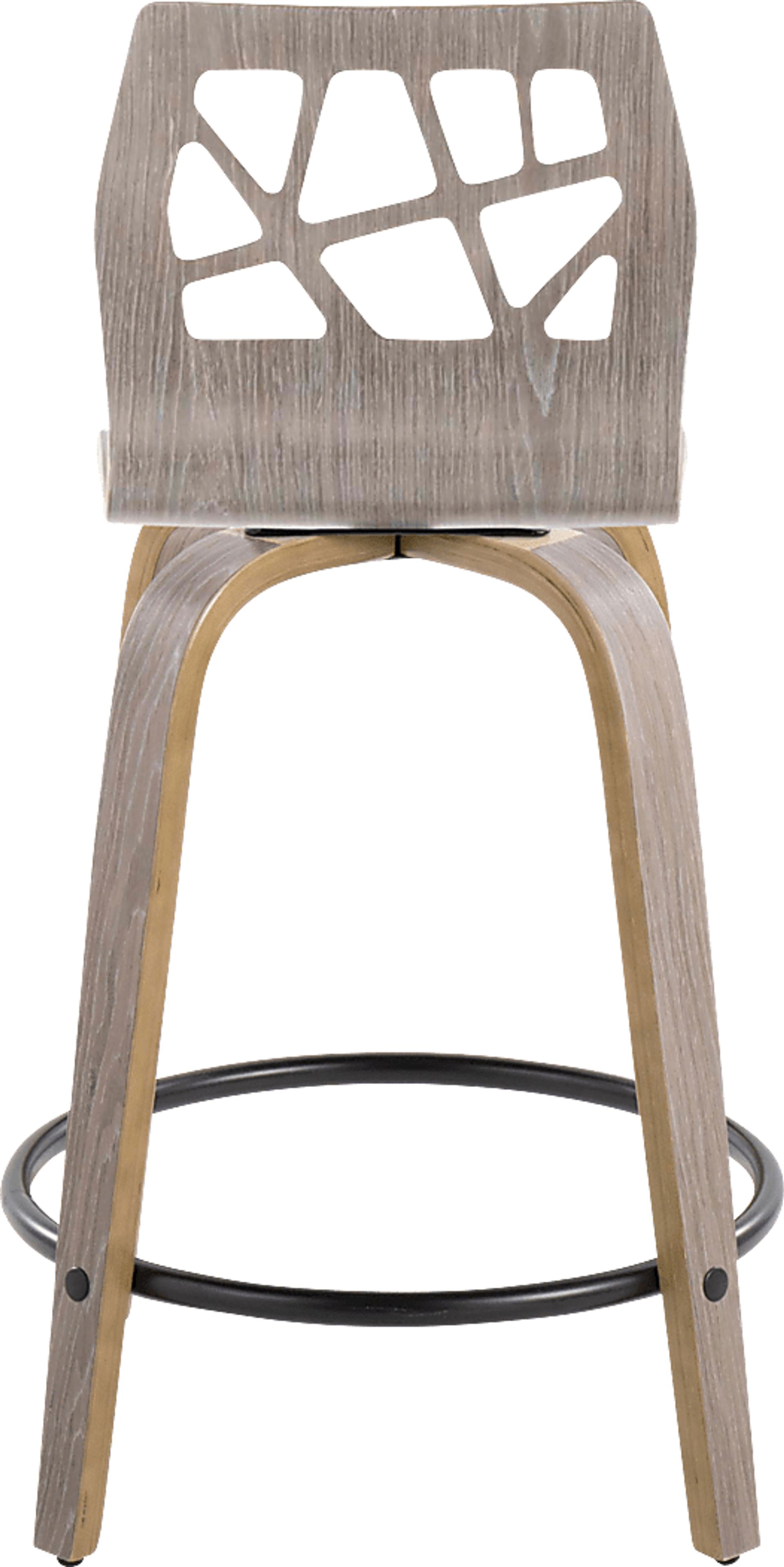 Watsonia III Light Gray Swivel Counter Height Stool, Set of 2 - Image 5