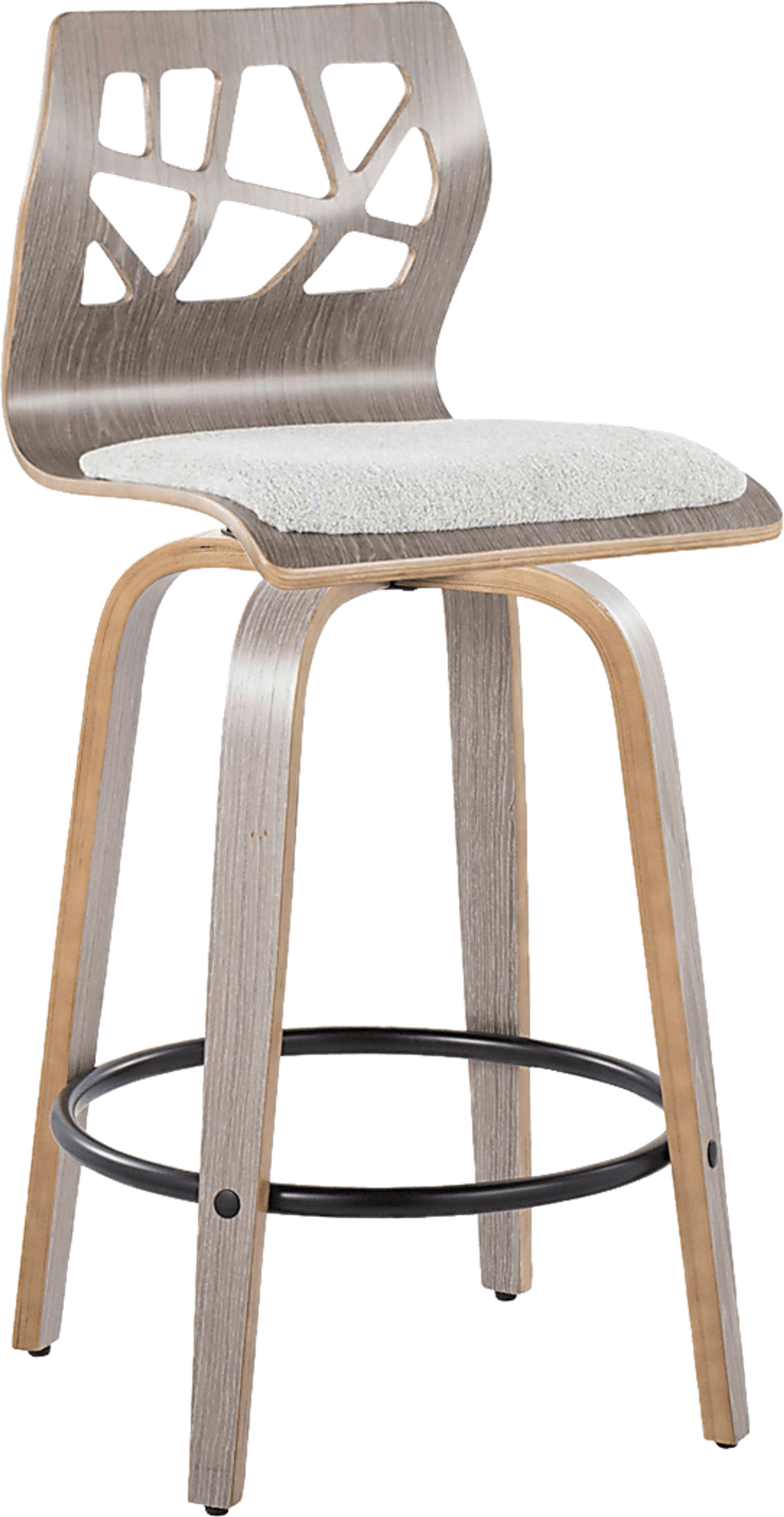 Watsonia III Light Gray Swivel Counter Height Stool, Set of 2 - Image 6