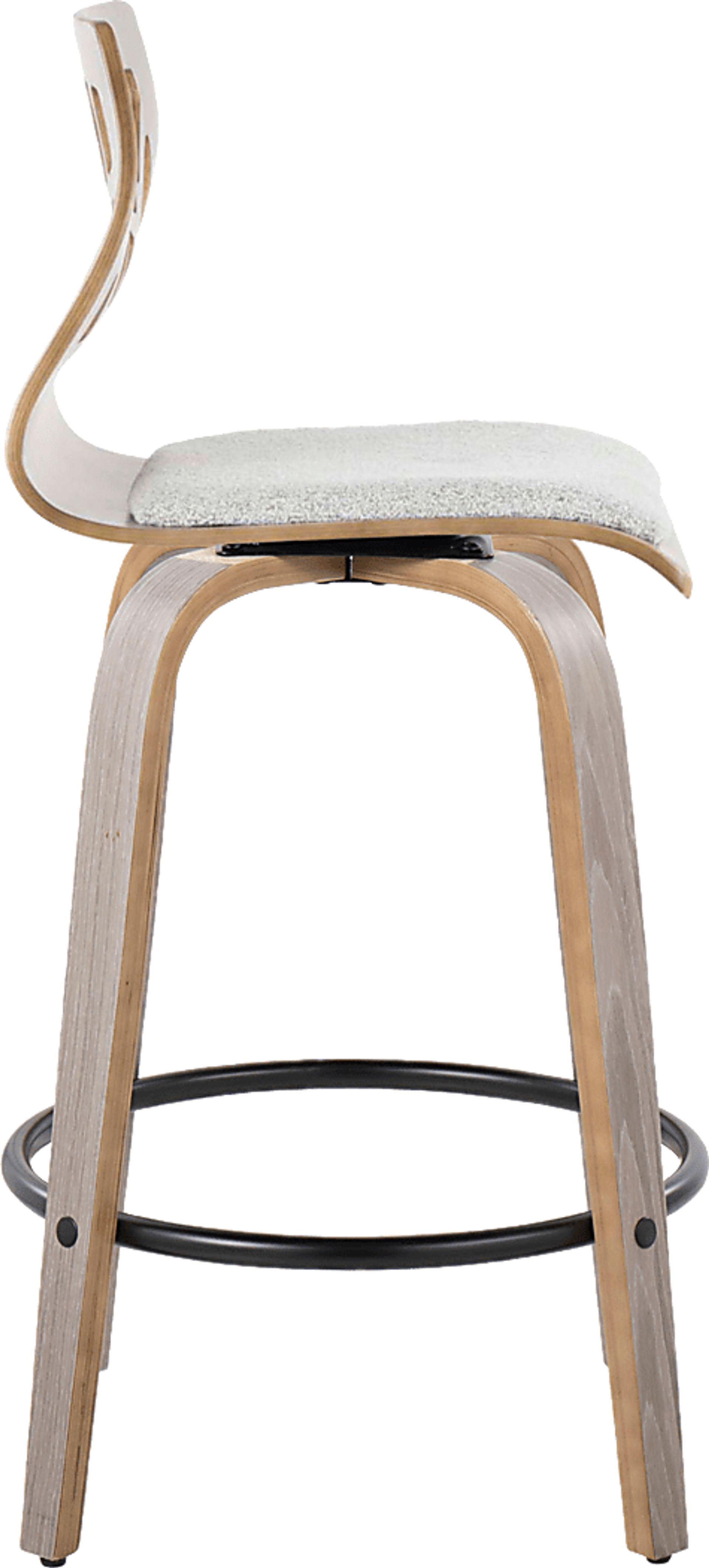 Watsonia III Light Gray Swivel Counter Height Stool, Set of 2 - Image 7