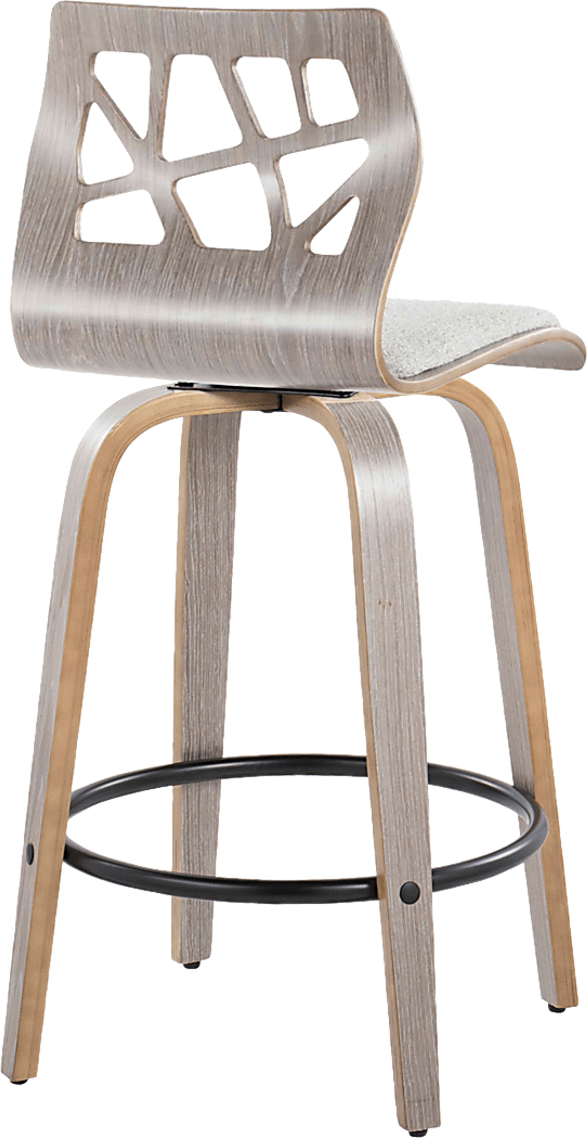 Watsonia III Light Gray Swivel Counter Height Stool, Set of 2 - Image 8