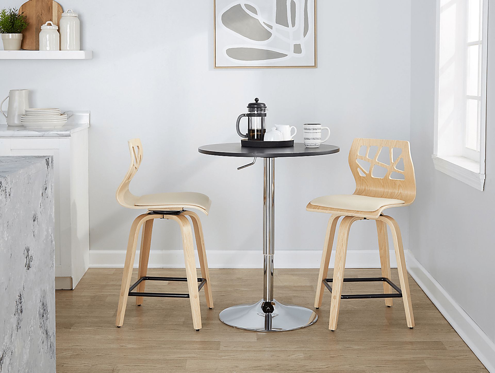 Watsonia III Natural Swivel Counter Height Stool, Set of 2 - Image 3