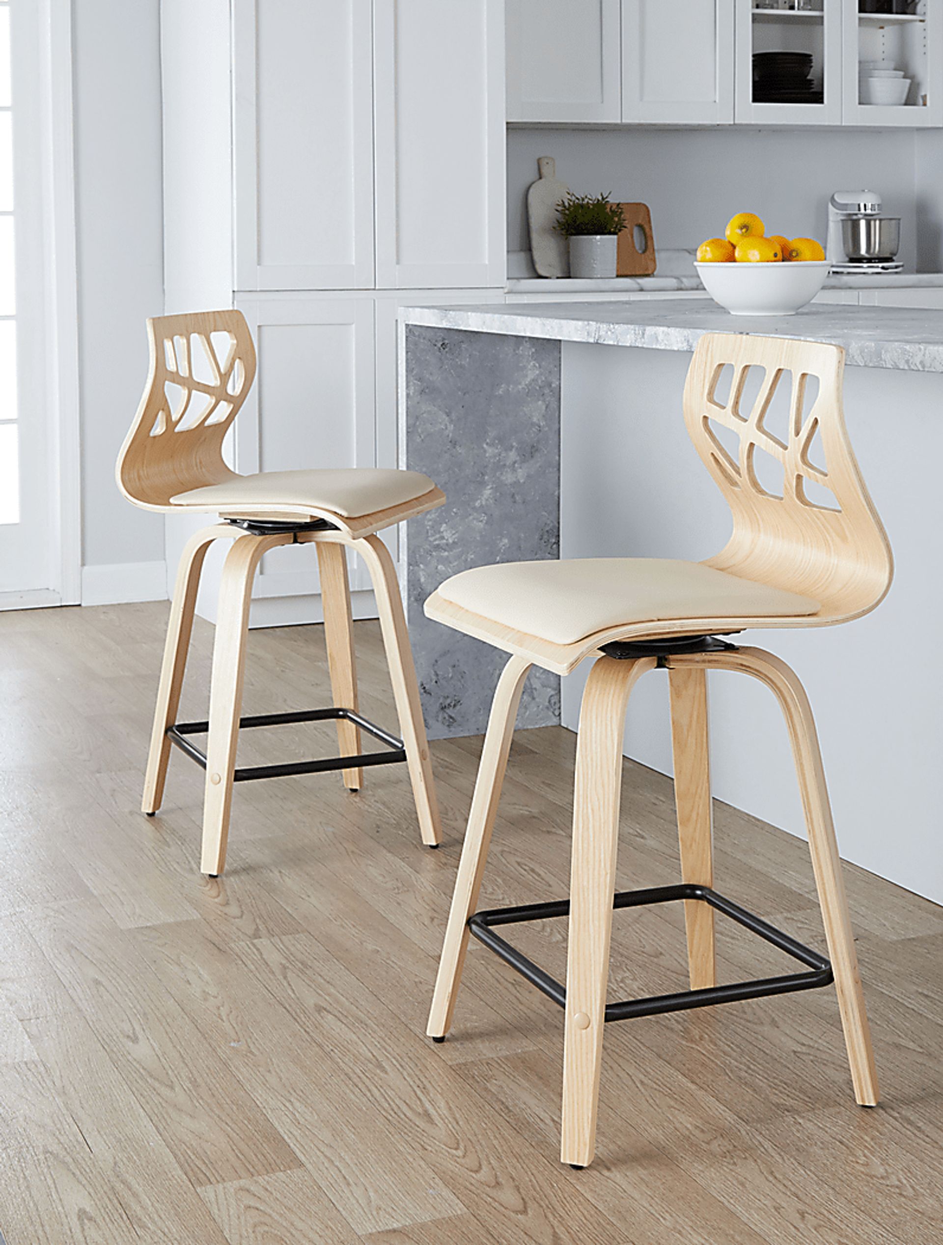 Watsonia III Natural Swivel Counter Height Stool, Set of 2 - Image 5