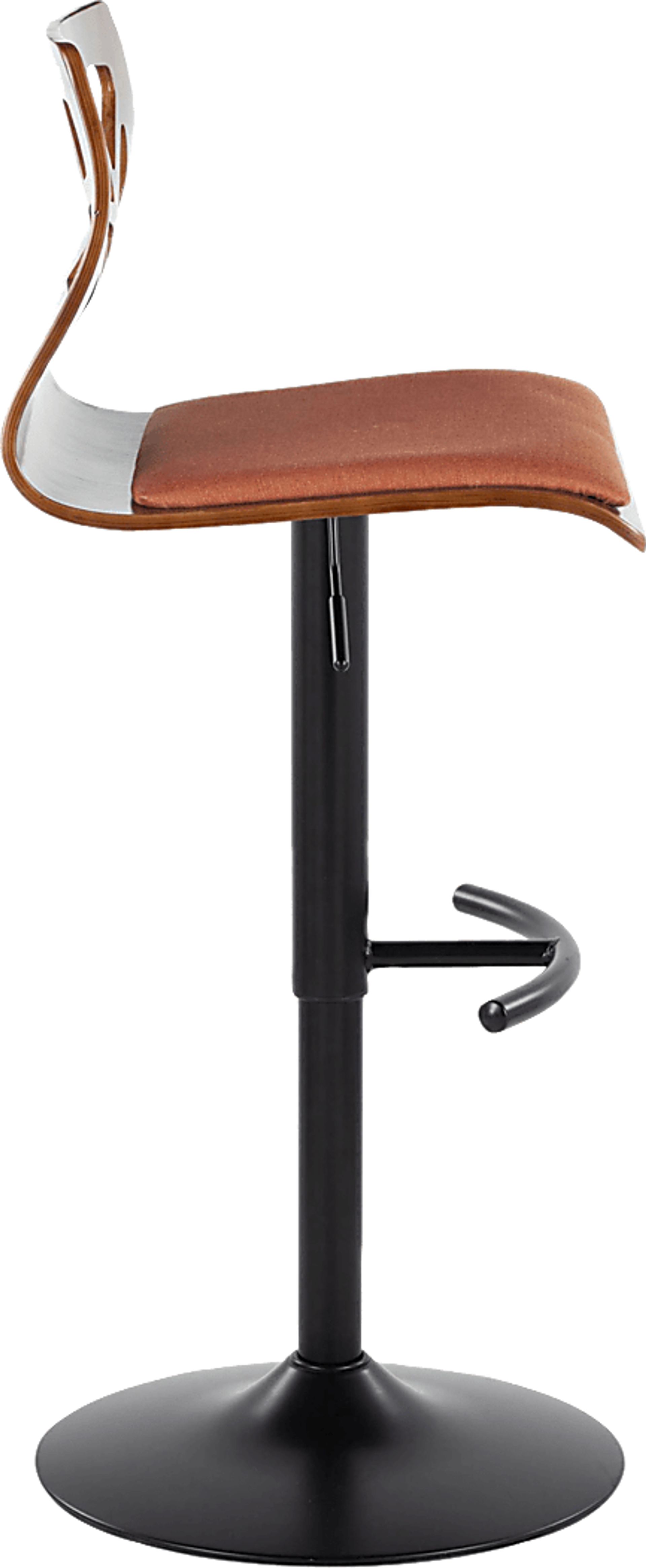 Watsonia IV Orange Adjustable Barstoool, Set of 2 - Image 7