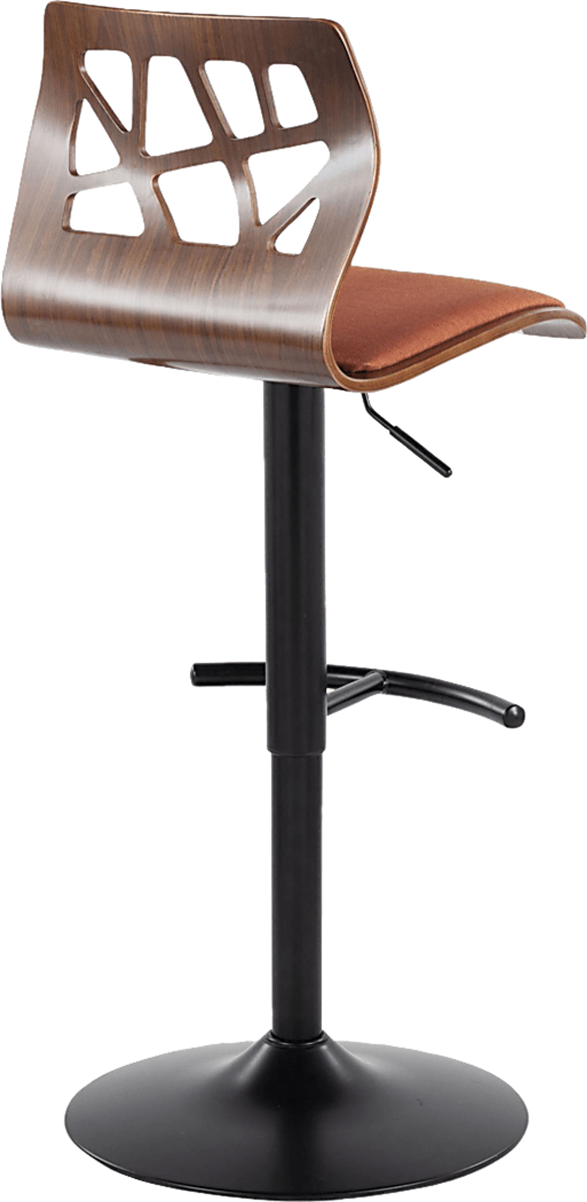 Watsonia IV Orange Adjustable Barstoool, Set of 2 - Image 8