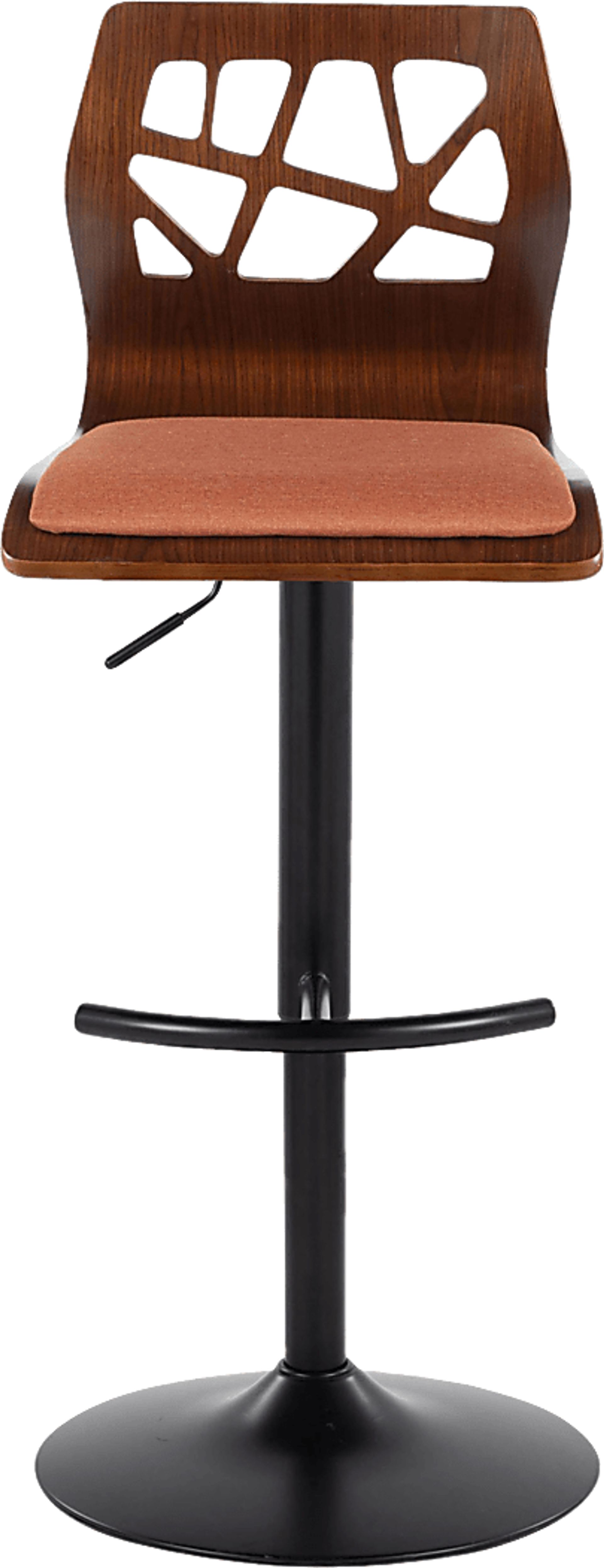 Watsonia IV Orange Adjustable Barstoool, Set of 2 - Image 10