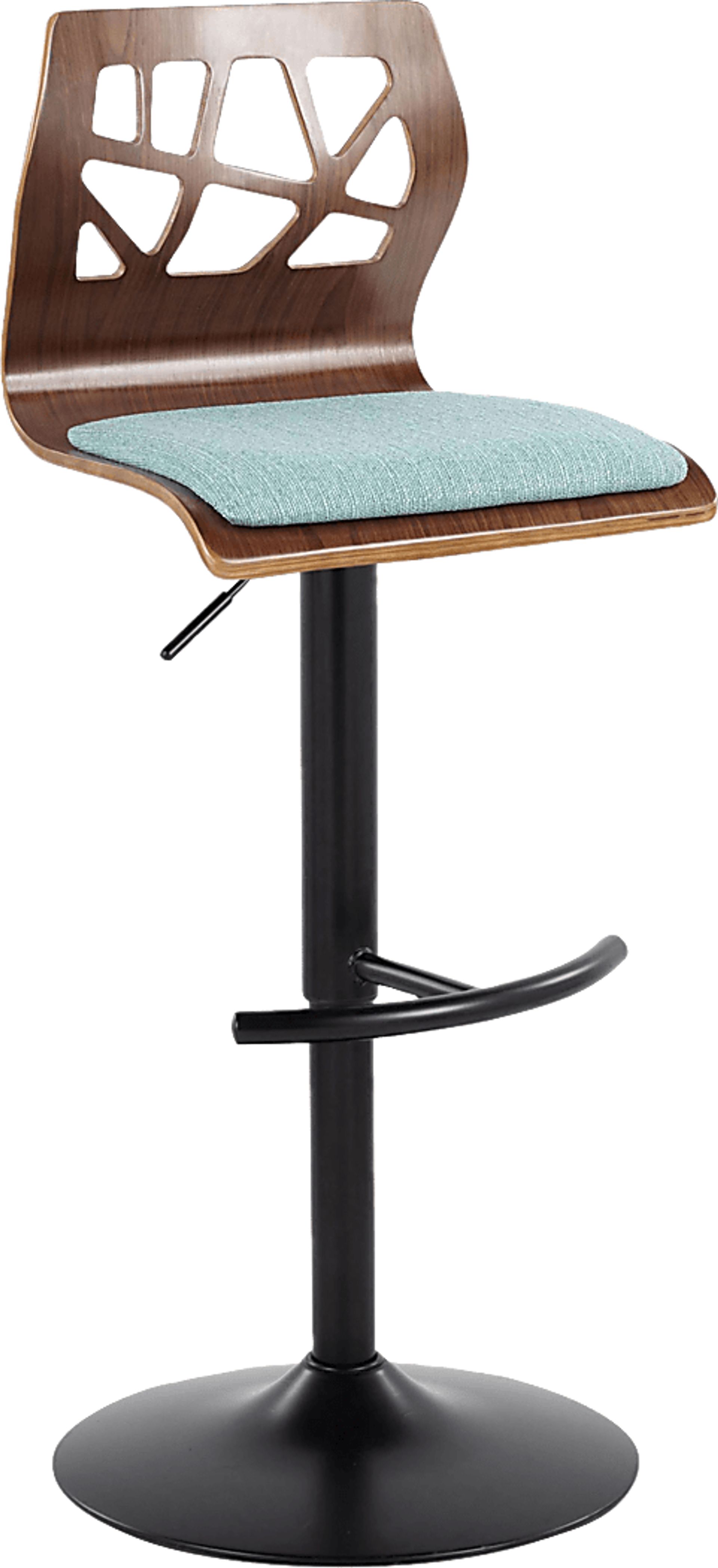 Watsonia IV Teal Adjustable Barstool, Set of 2 - Image 6