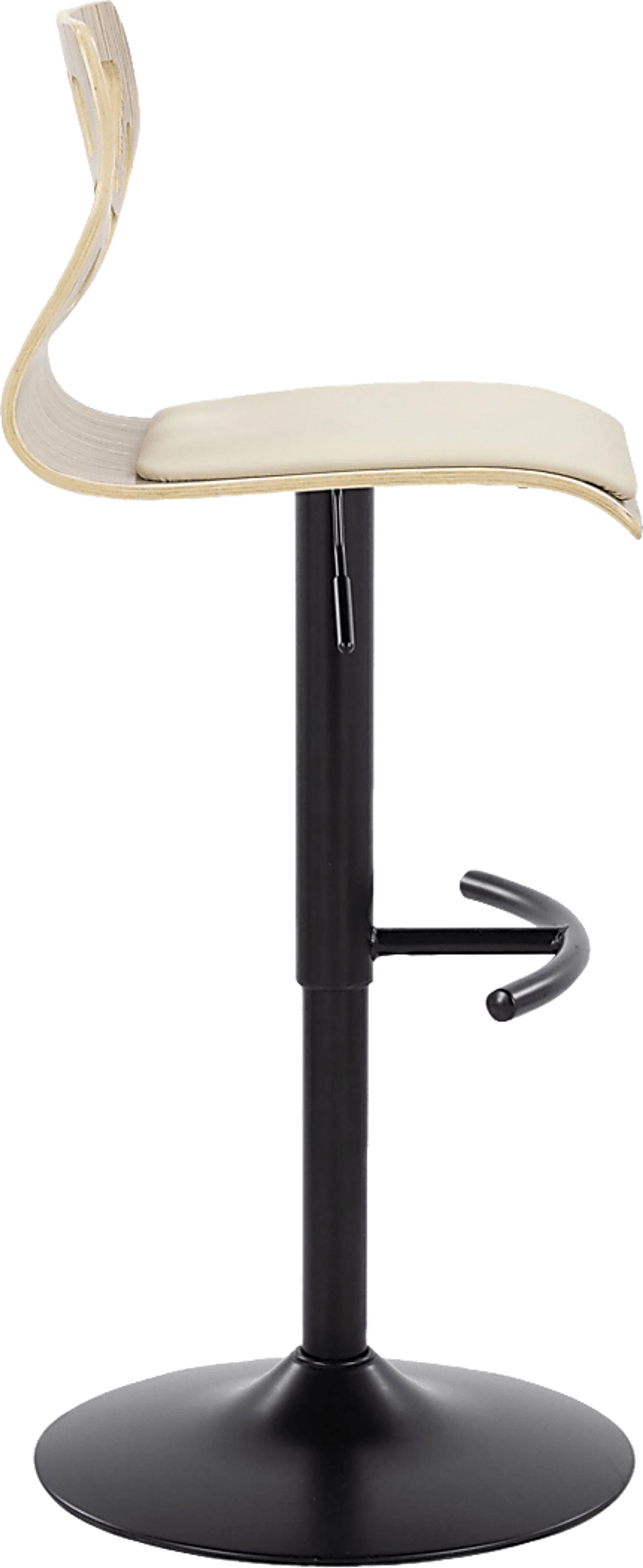 Watsonia IX Cream Adjustable Barstool, Set of 2 - Image 7