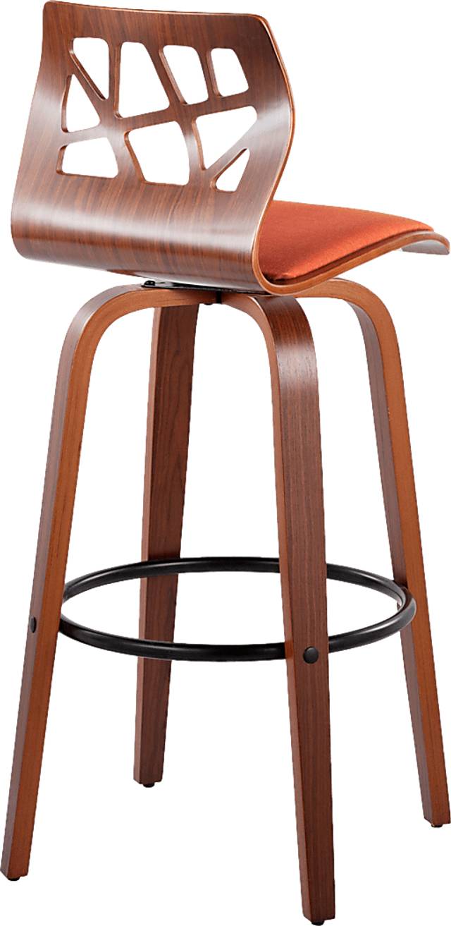 Watsonia Orange Swivel Barstool, Set of 2 - Thumbnail - Image 6