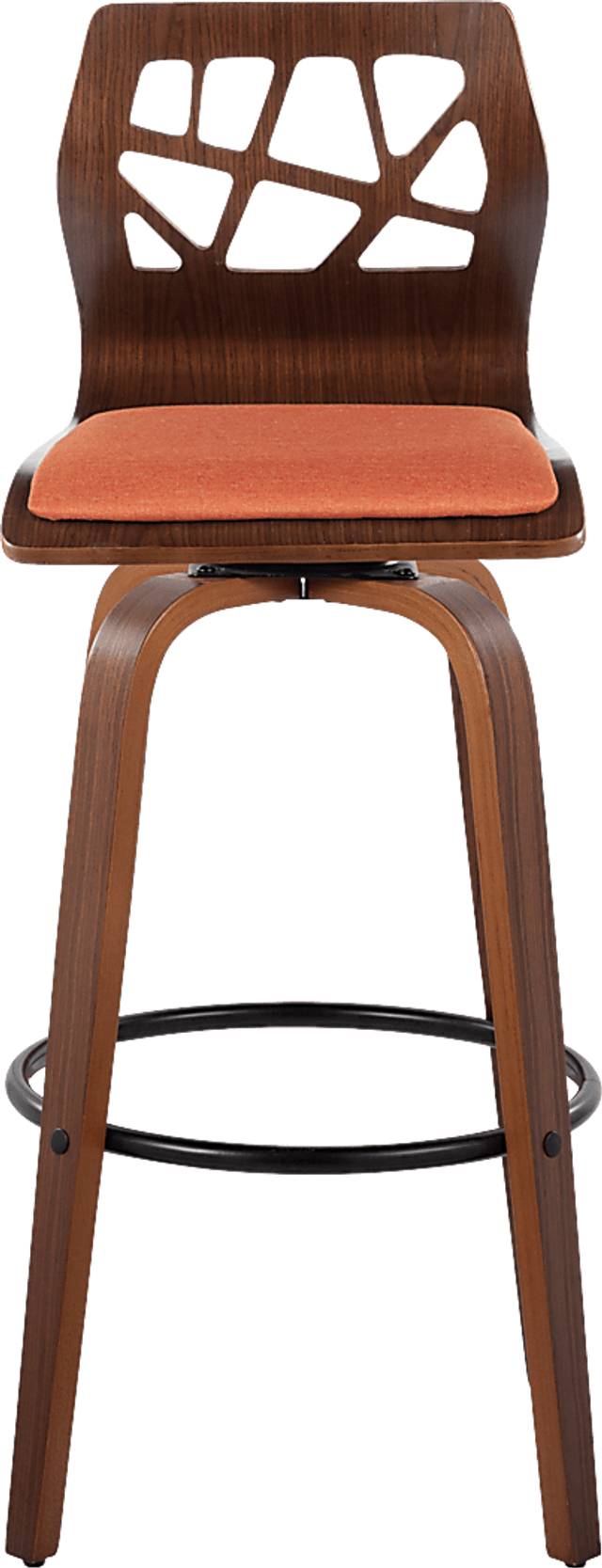 Watsonia Orange Swivel Barstool, Set of 2 - Thumbnail - Image 8