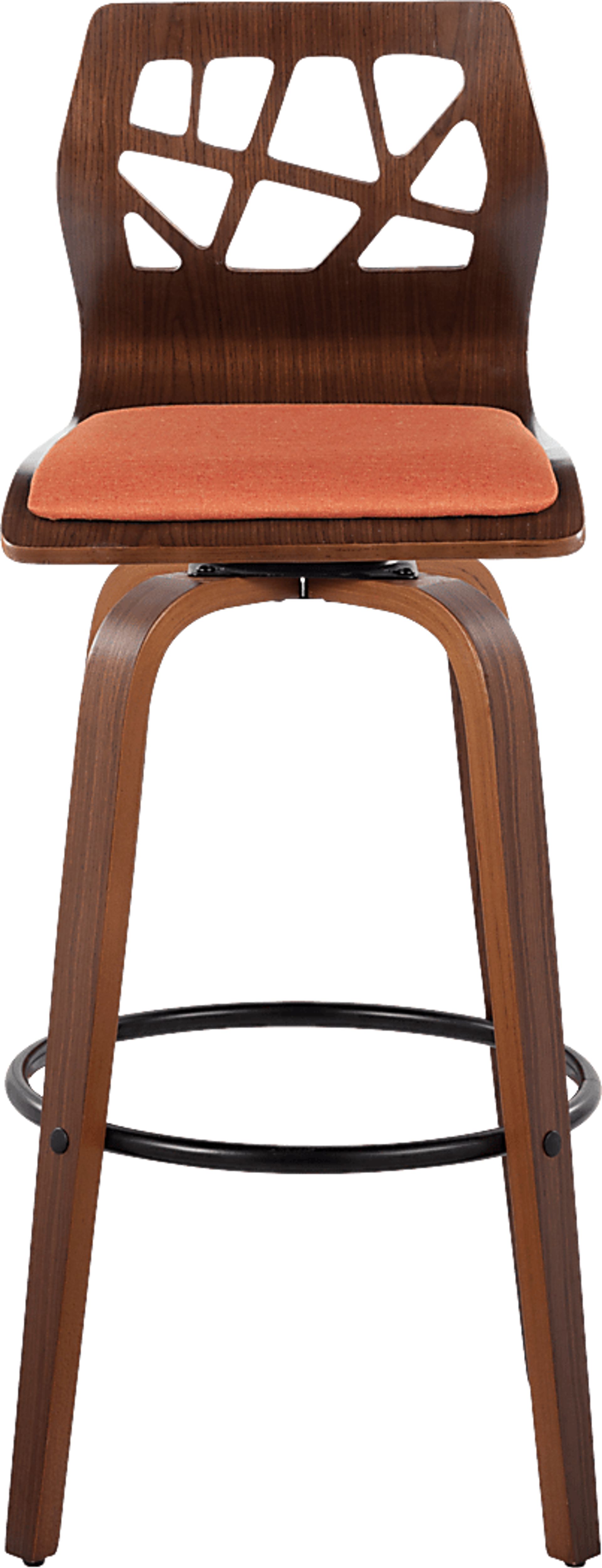 Watsonia Orange Swivel Barstool, Set of 2 - Image 8