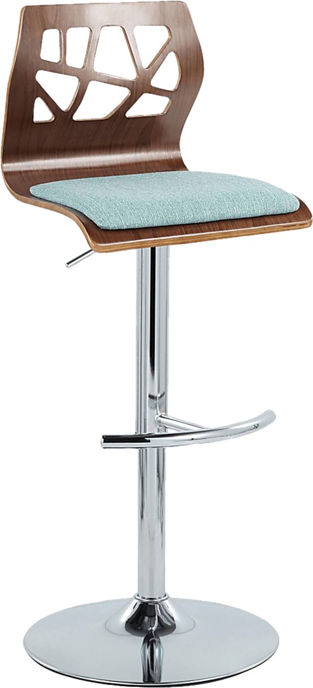 Watsonia VI Teal Adjustable Barstool, Set of 2 - Thumbnail - Image 6