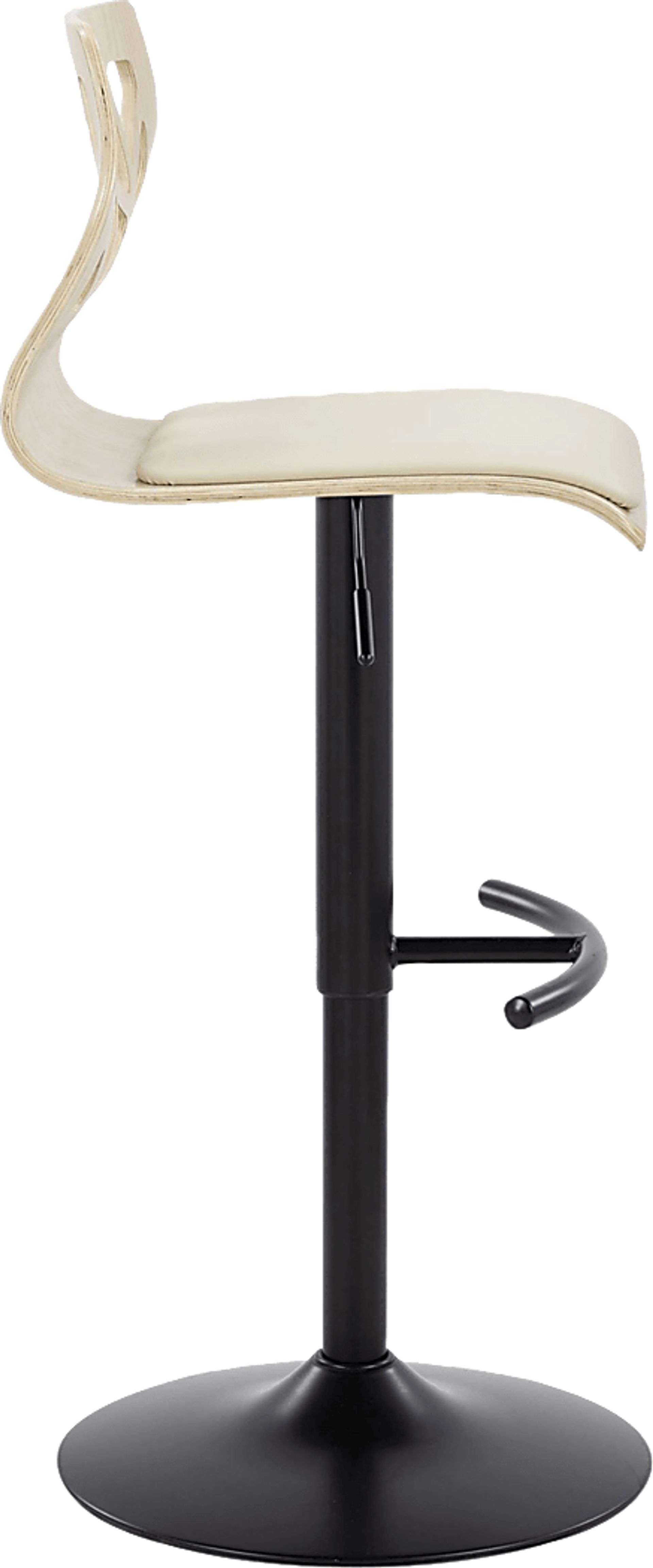 Watsonia VII Cream Adjustable Barstool, Set of 2 - Image 7