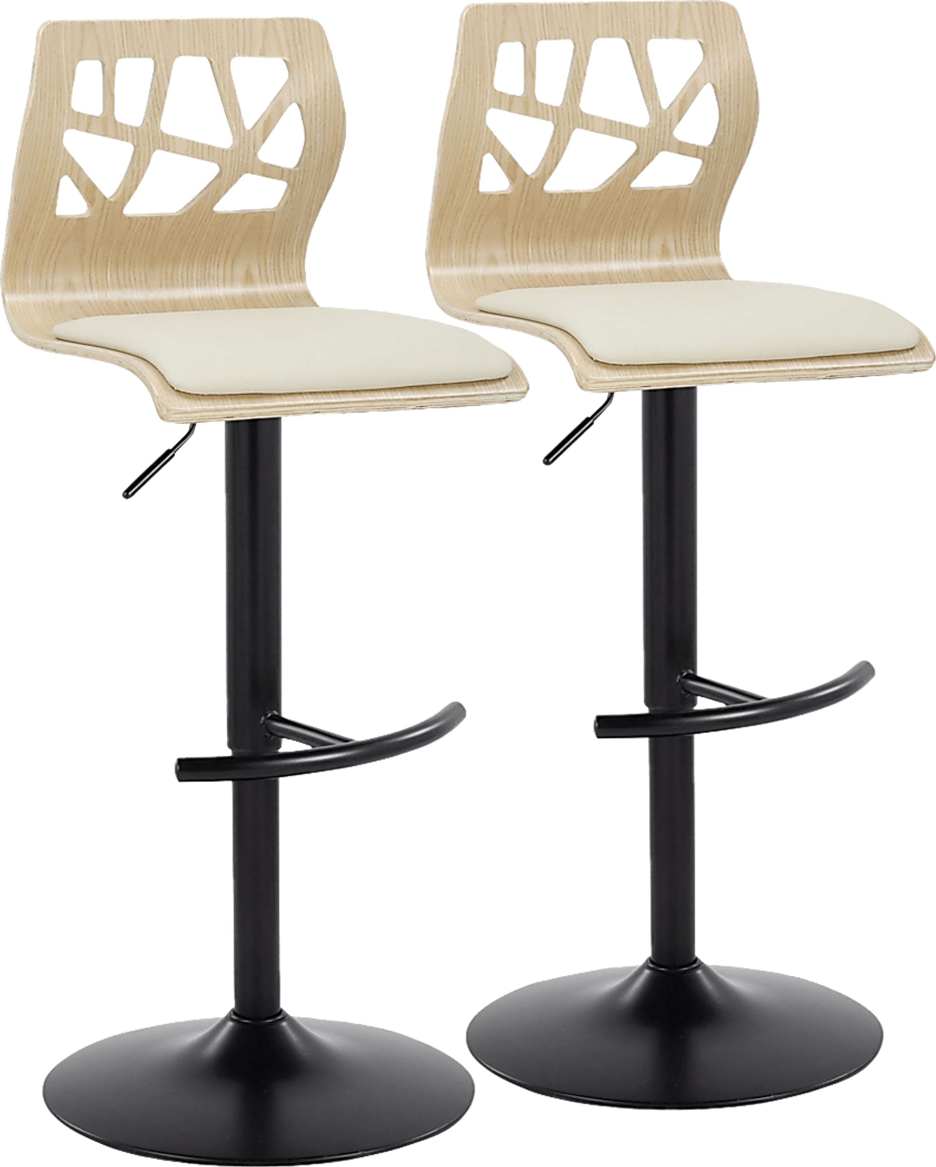 Watsonia VII Cream Adjustable Barstool, Set of 2 - Image 1