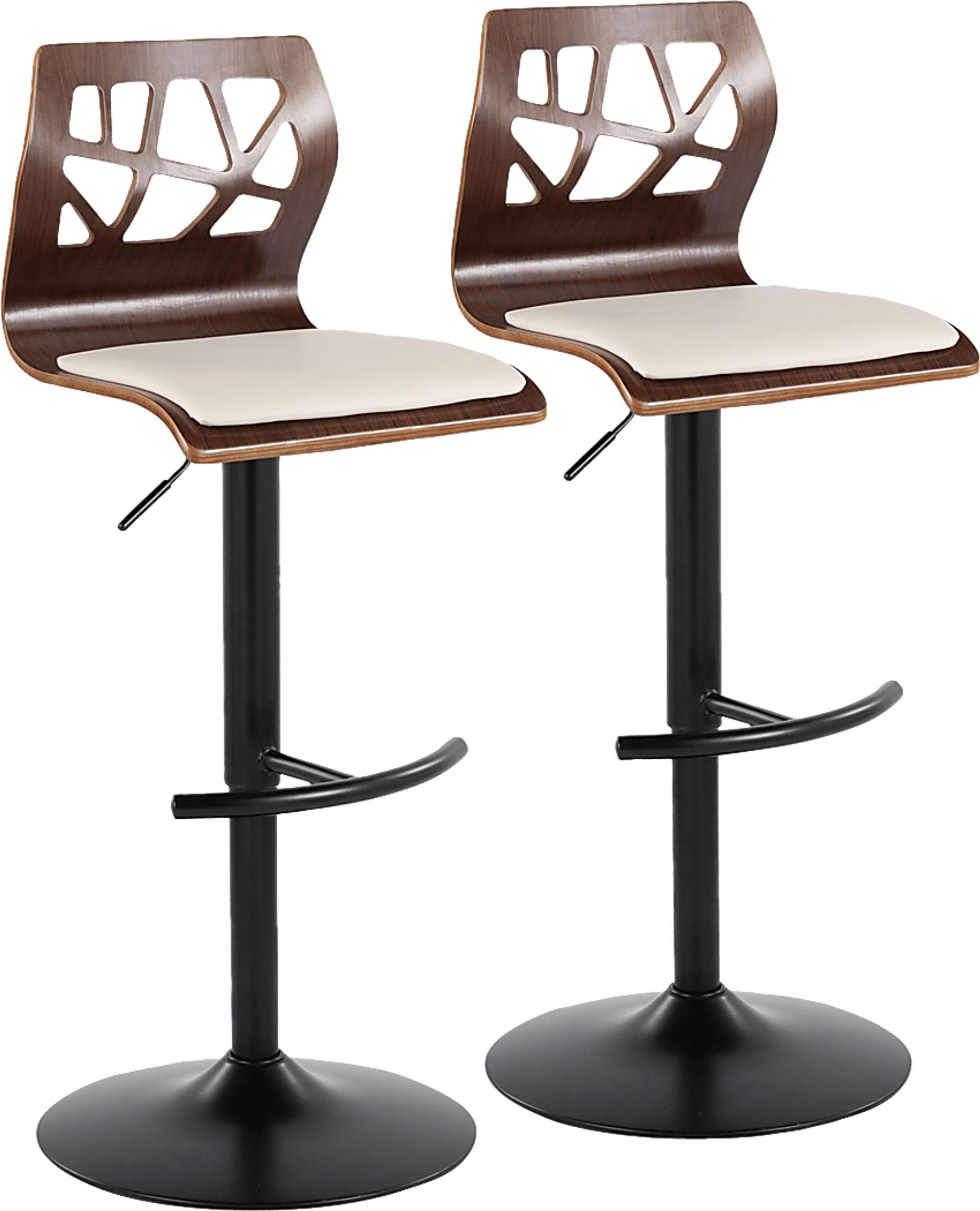 Watsonia VIII Cream Adjustable Barstool, Set of 2 - Image 1